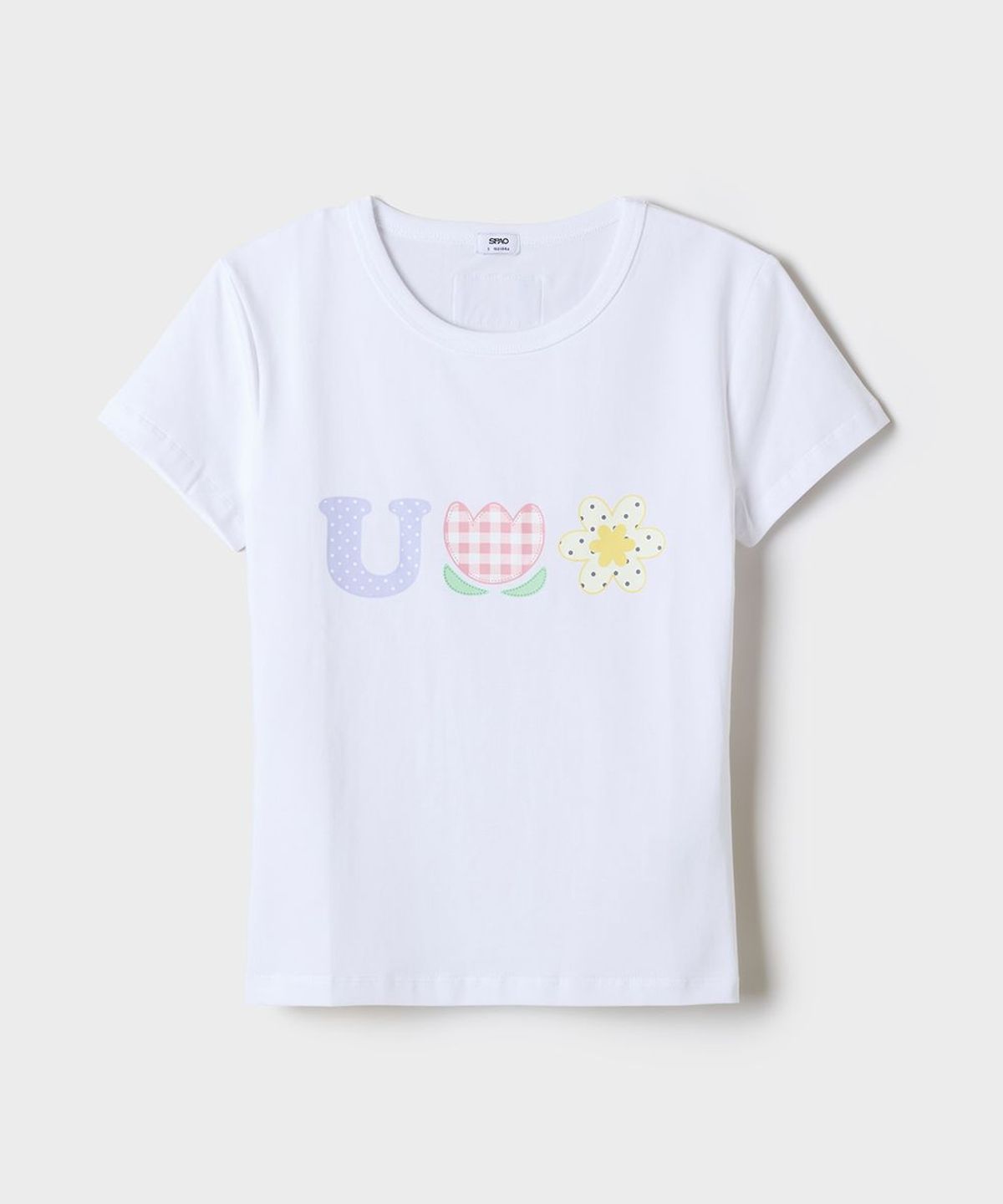 스파오(SPAO) [우사하나] 슬림핏 반팔 티셔츠(White)_SPRLG37U45