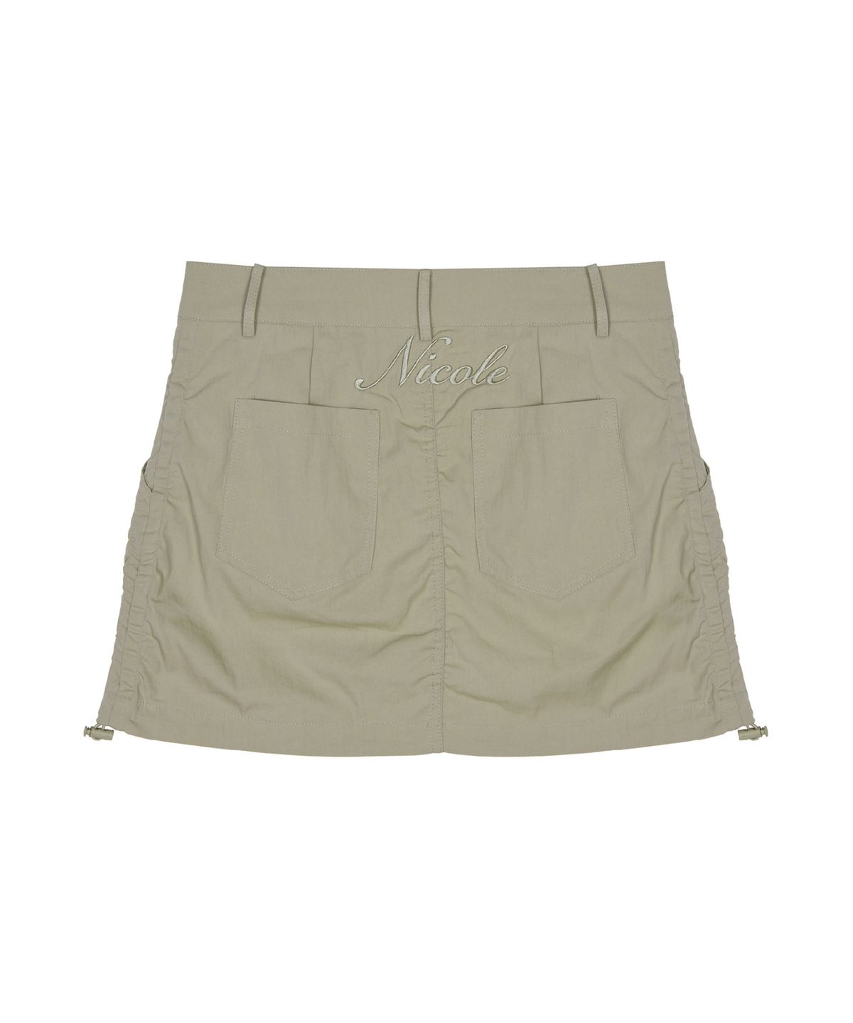 닉앤니콜(NICK&NICOLE) NICOLE SHIRRING MINI SKIRT_BEIGE