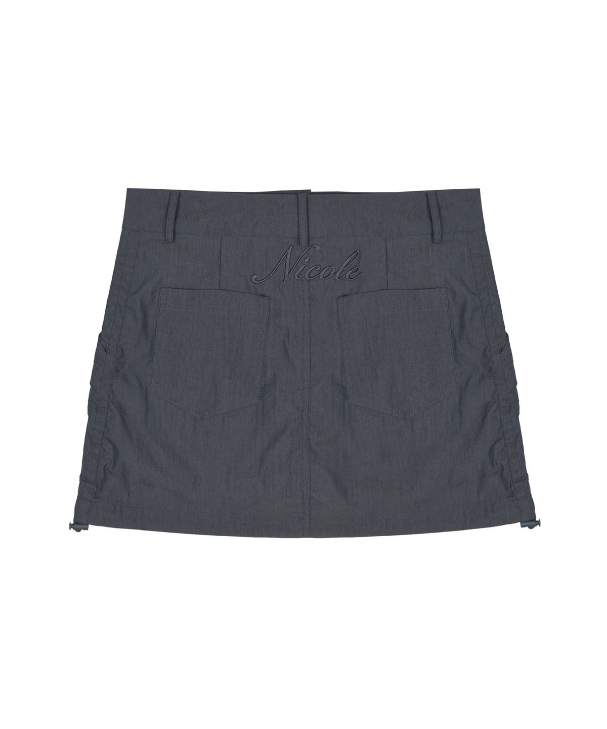 닉앤니콜(NICK&NICOLE) NICOLE SHIRRING MINI SKIRT_DENIM