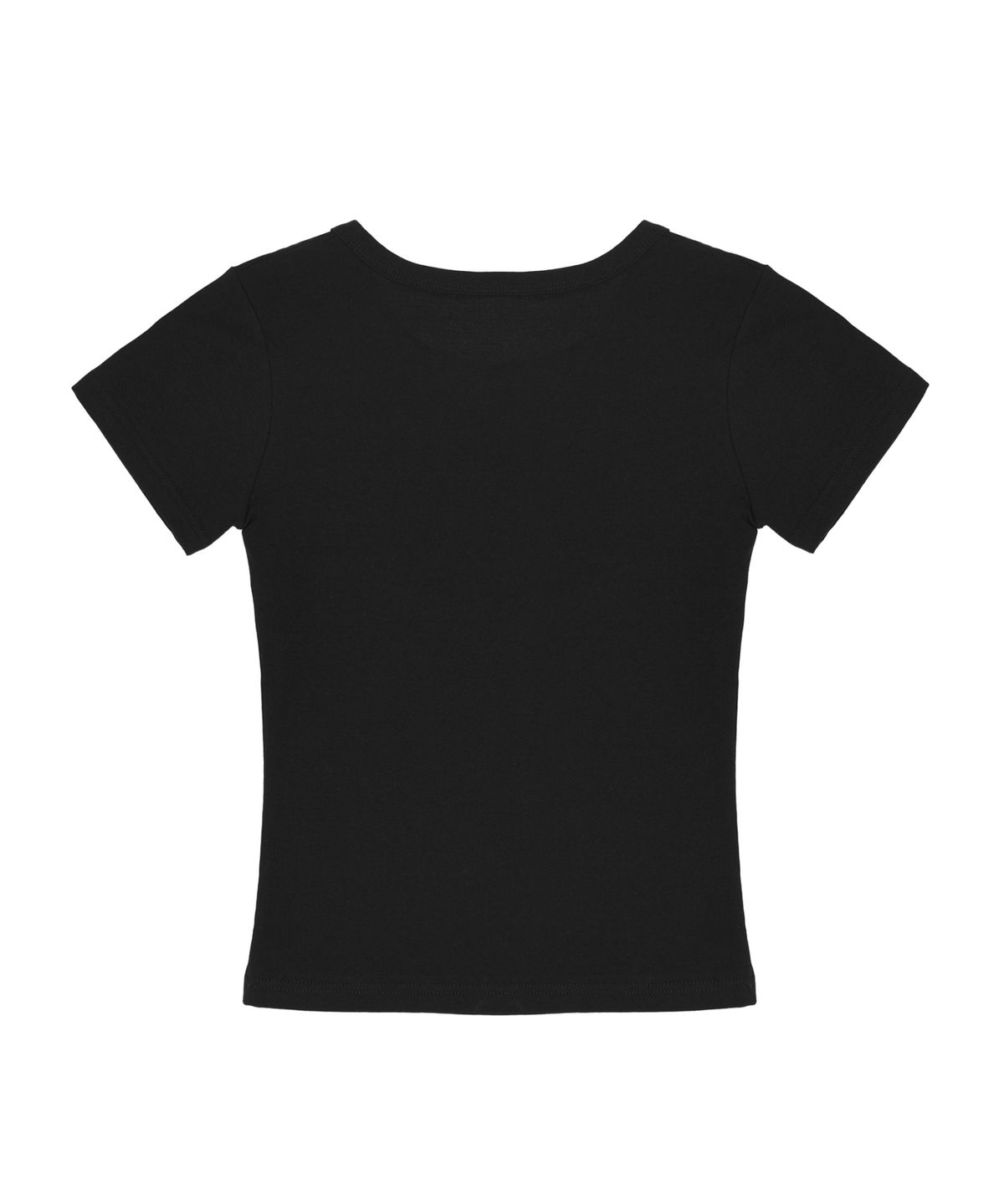 닉앤니콜(NICK&NICOLE) ESSENTIAL SLIM HALF TOP_BLACK