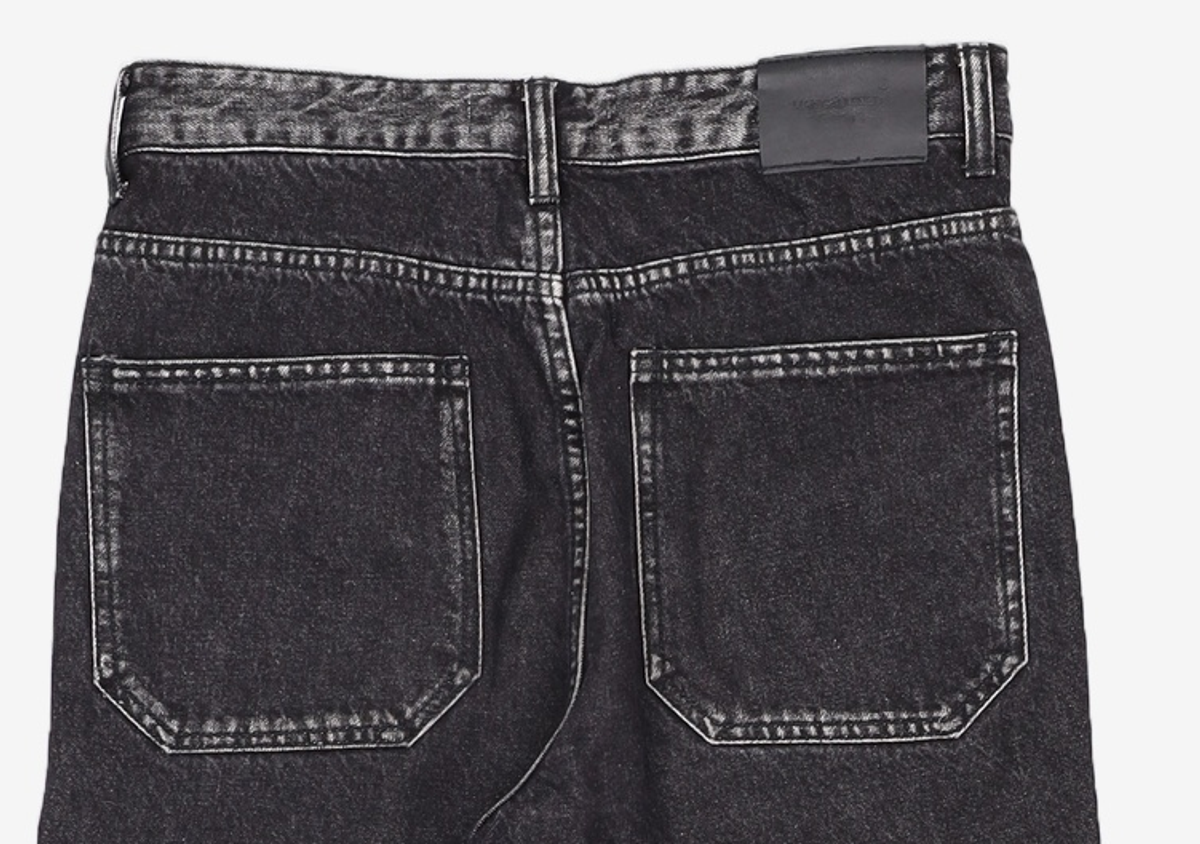 메종미네드(MAISON MINED) GREY POINTED WIDE DENIM 46