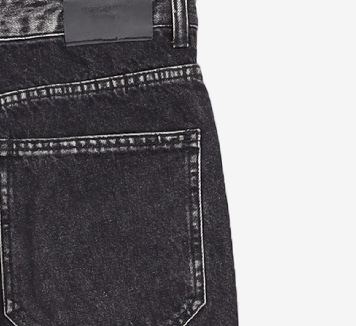 메종미네드(MAISON MINED) GREY POINTED WIDE DENIM 46
