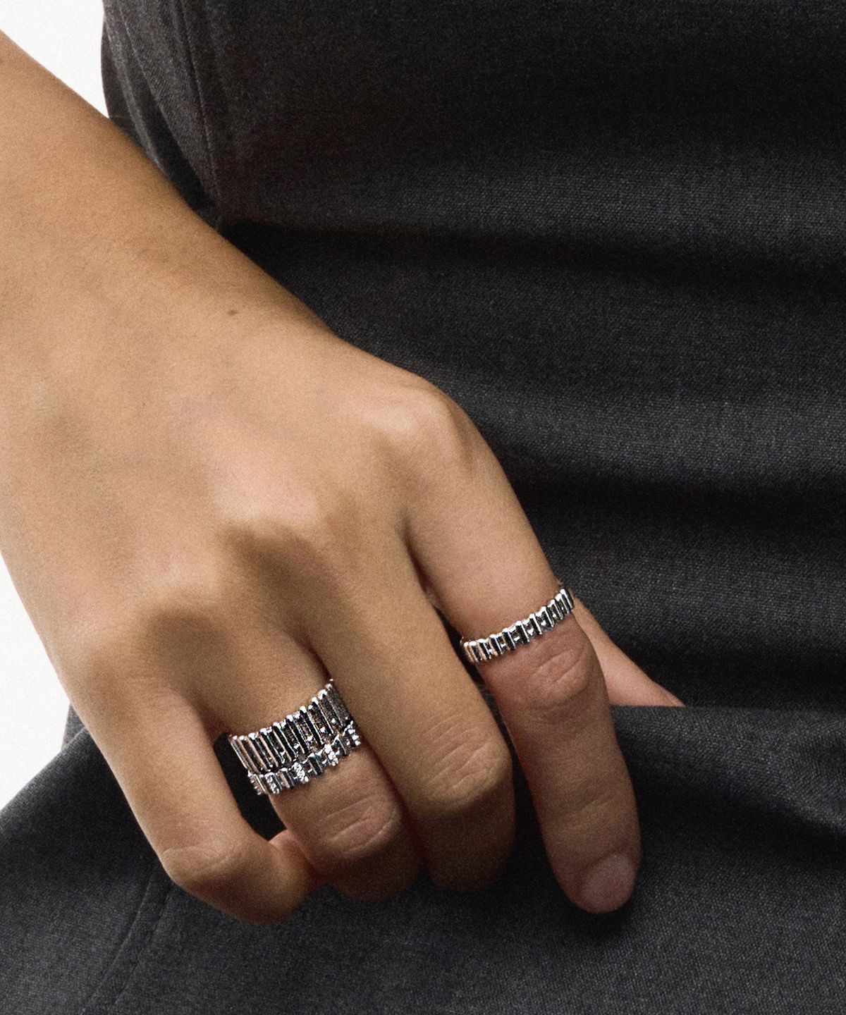 리스(LISSE) [925 SILVER] SEGMENT PAVÉ R