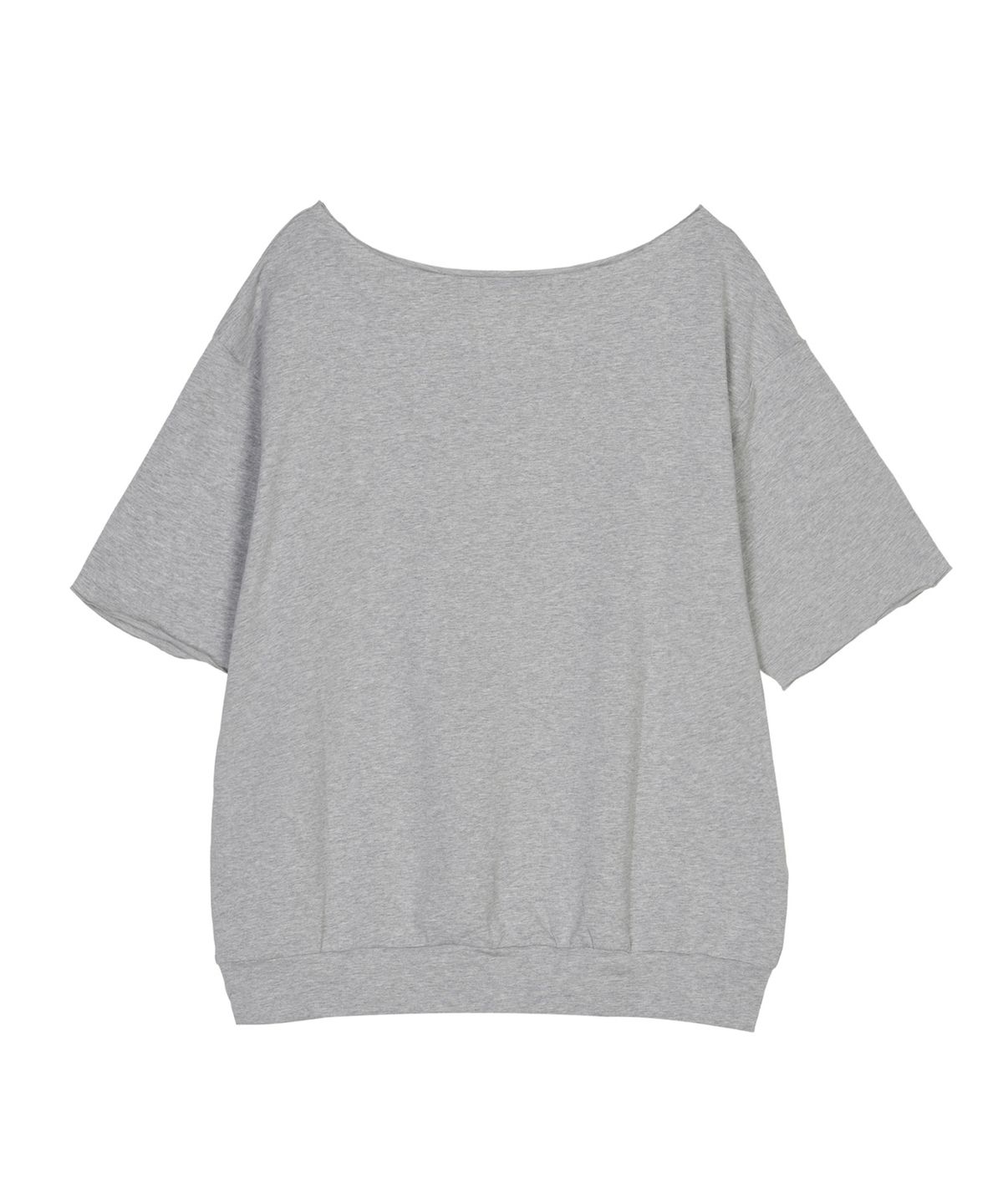 닉앤니콜(NICK&NICOLE) RAW CUT HALF SLEEVE TOP_MELANGE