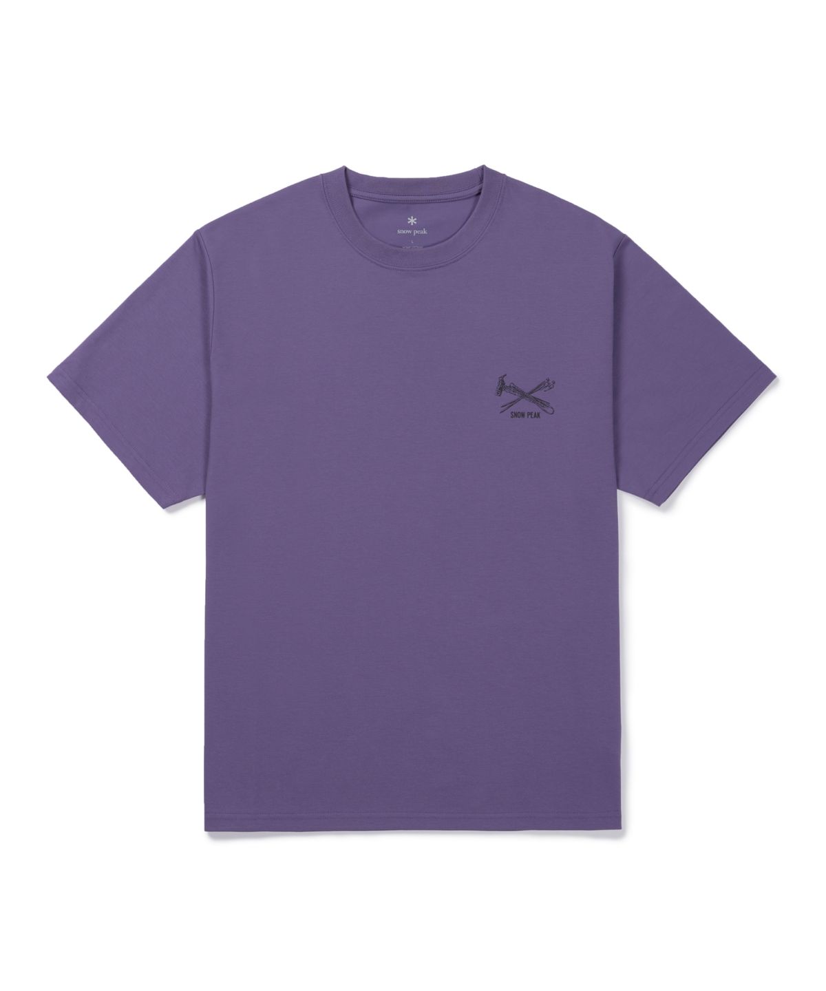 스노우피크 어패럴(SNOWPEAK APPAREL) Pegs & Hammer 그래픽 반팔 티셔츠 (S26FUBTS42) Purple