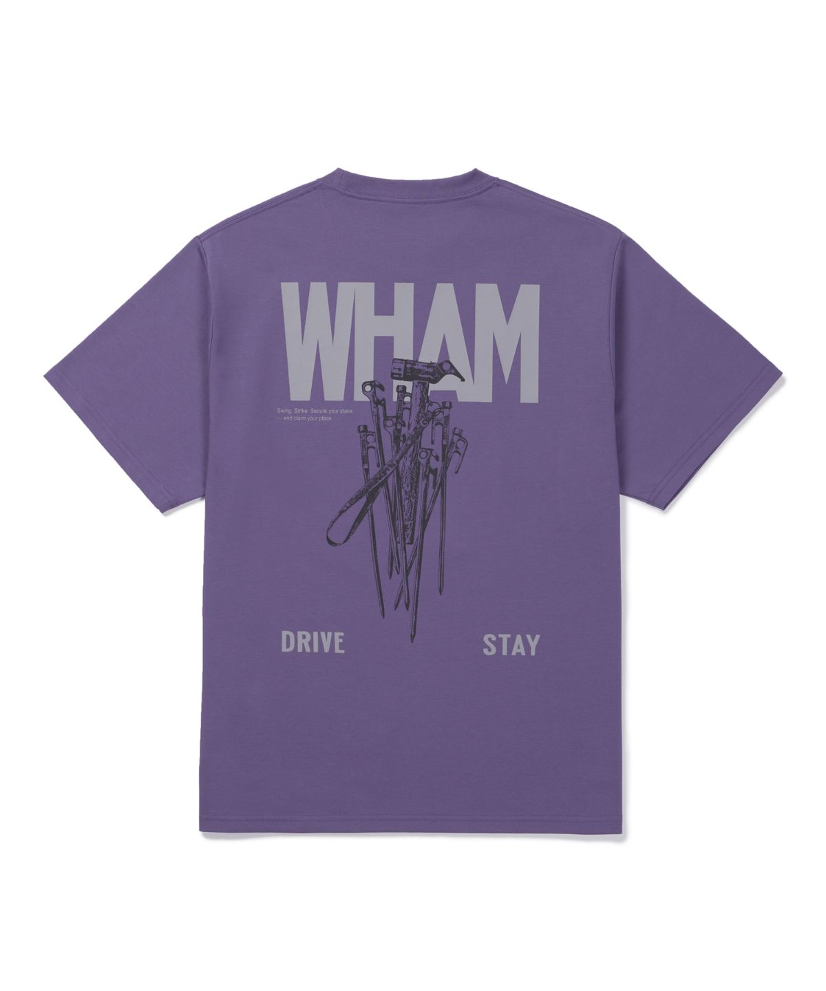 스노우피크 어패럴(SNOWPEAK APPAREL) Pegs & Hammer 그래픽 반팔 티셔츠 (S26FUBTS42) Purple