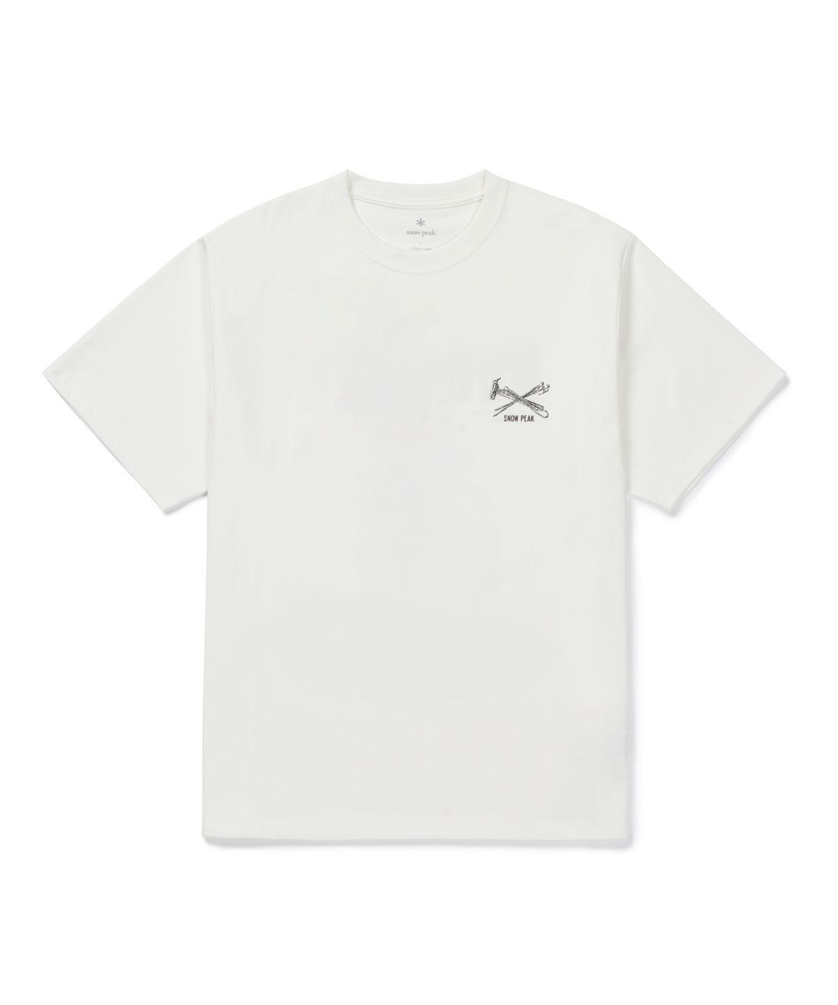 스노우피크 어패럴(SNOWPEAK APPAREL) Pegs & Hammer 그래픽 반팔 티셔츠 (S26FUBTS42) Off White