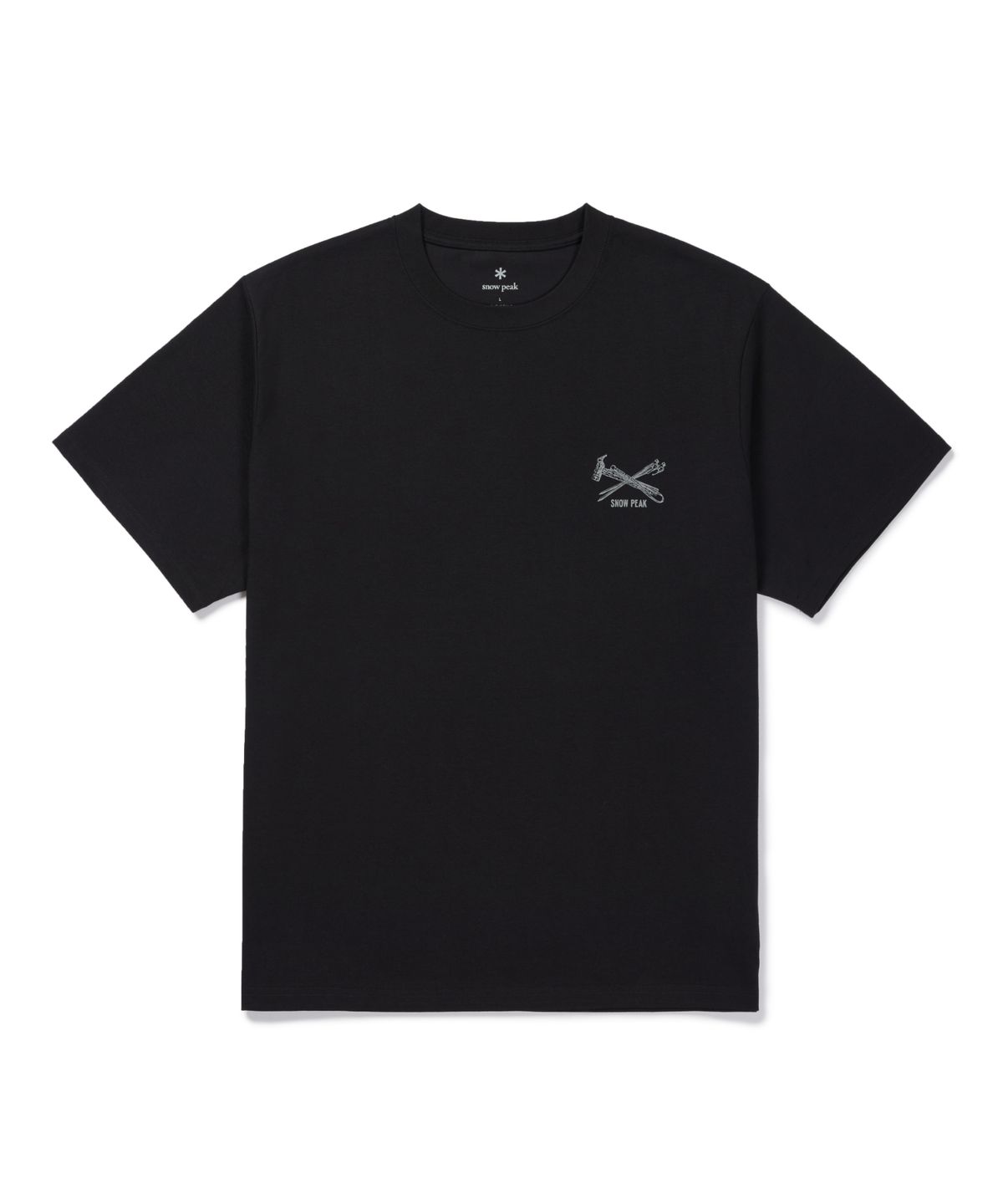 스노우피크 어패럴(SNOWPEAK APPAREL) Pegs & Hammer 그래픽 반팔 티셔츠 (S26FUBTS42) Black