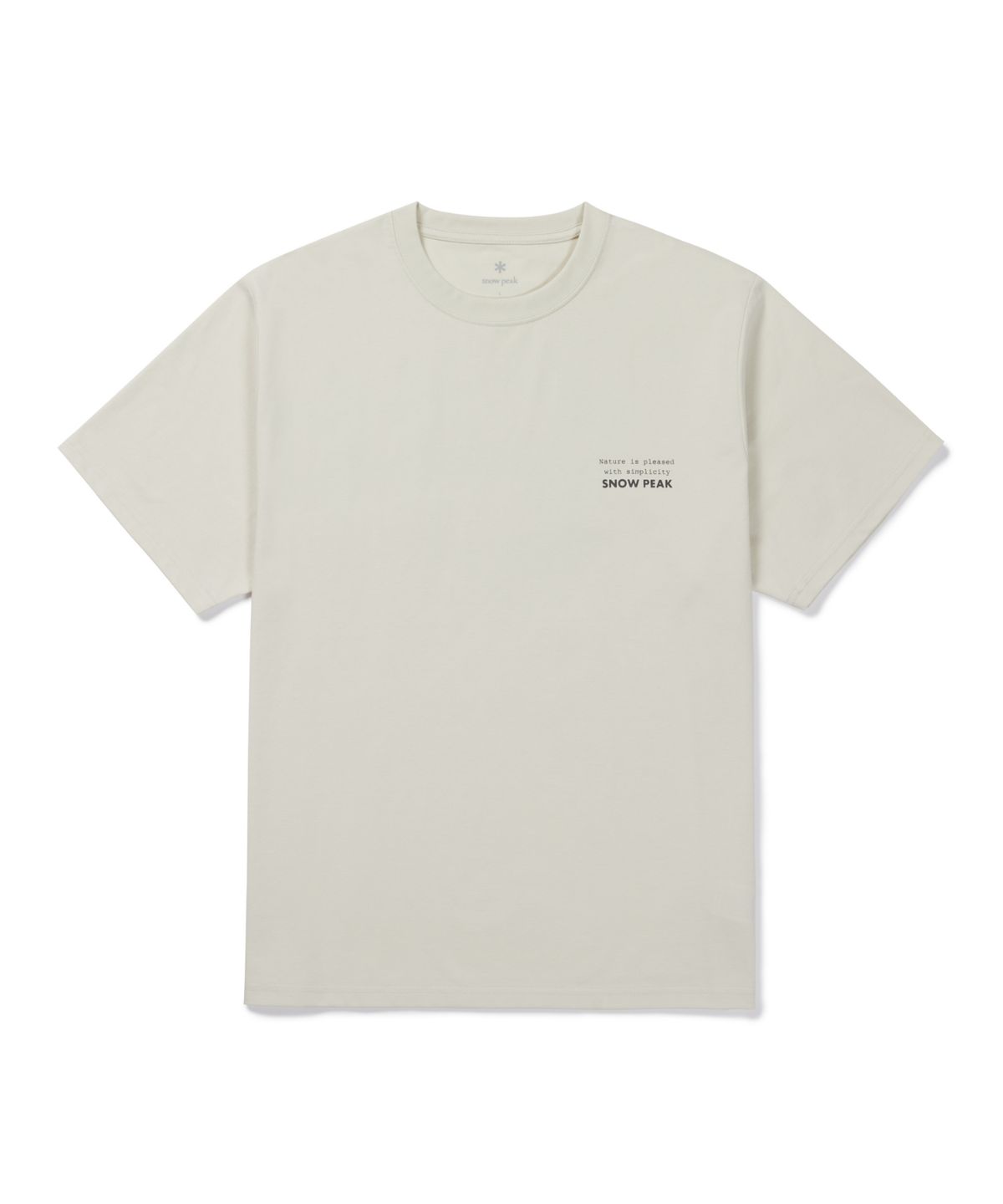 스노우피크 어패럴(SNOWPEAK APPAREL) Elemental Balance 그래픽 반팔 티셔츠 (S26FUBTS40) Ivory