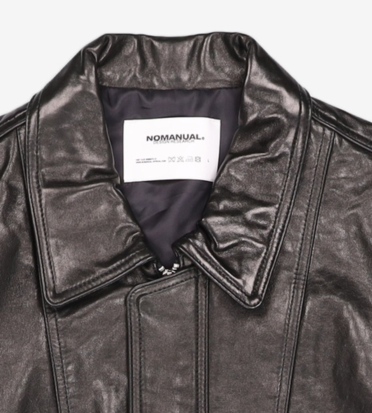 노매뉴얼(NOMANUAL) F.P LEATHER JACKET - BLACK L