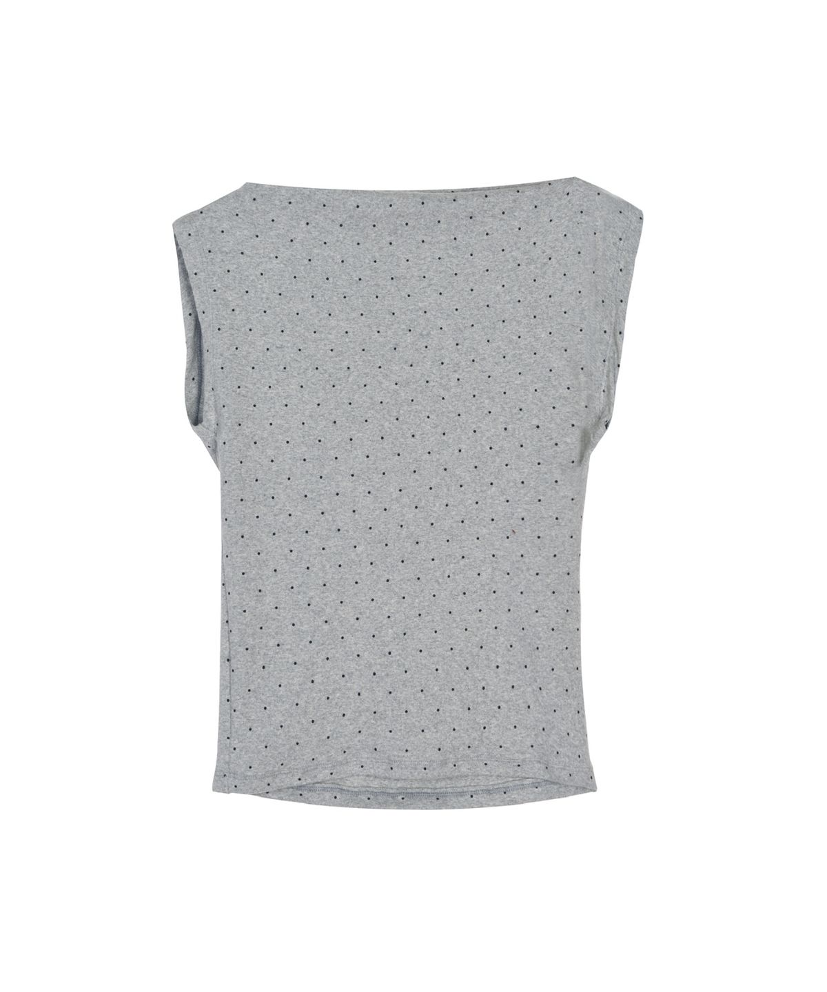 닉앤니콜(NICK&NICOLE) DOT SHIRRING DRAPE SLEEVELESS TOP_GRAY