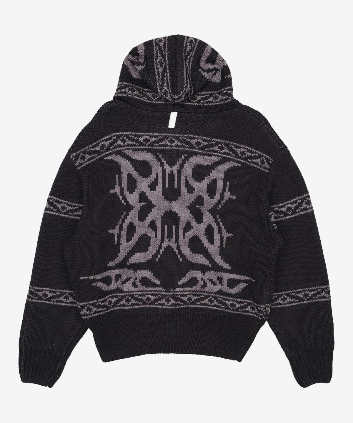 노매뉴얼(NOMANUAL) COWICHAN HOODED ZIP-UP - BLACK M