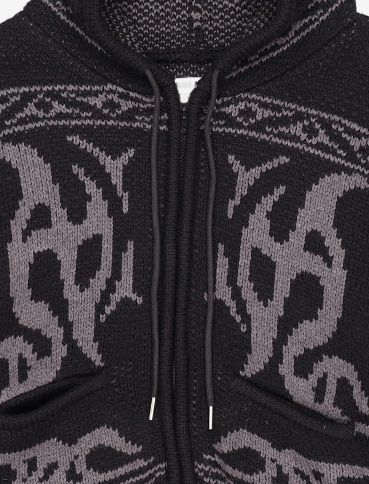 노매뉴얼(NOMANUAL) COWICHAN HOODED ZIP-UP - BLACK M