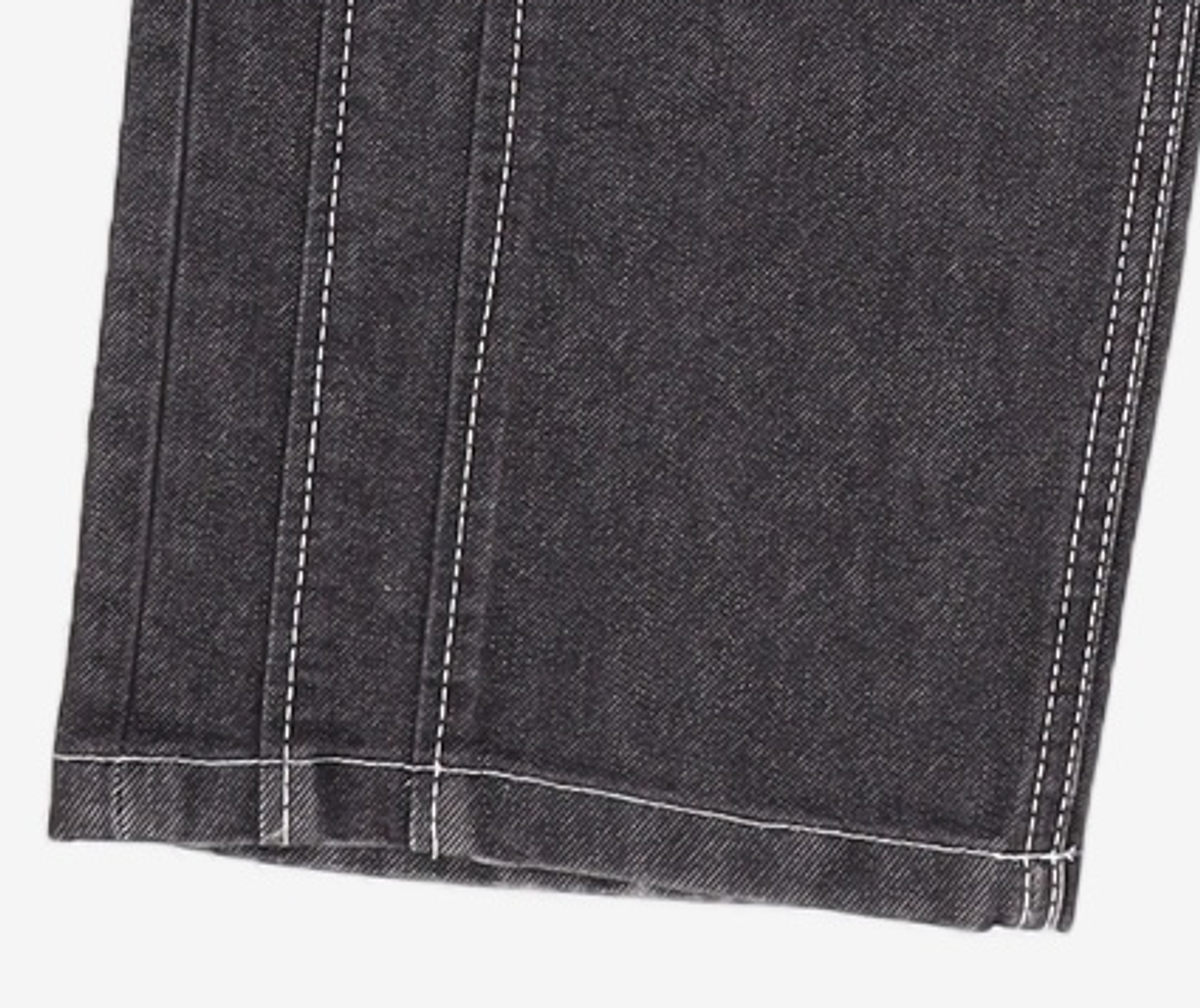 가먼트레이블(GARMENT LABLE) Stitch Straight Jeans - Black M