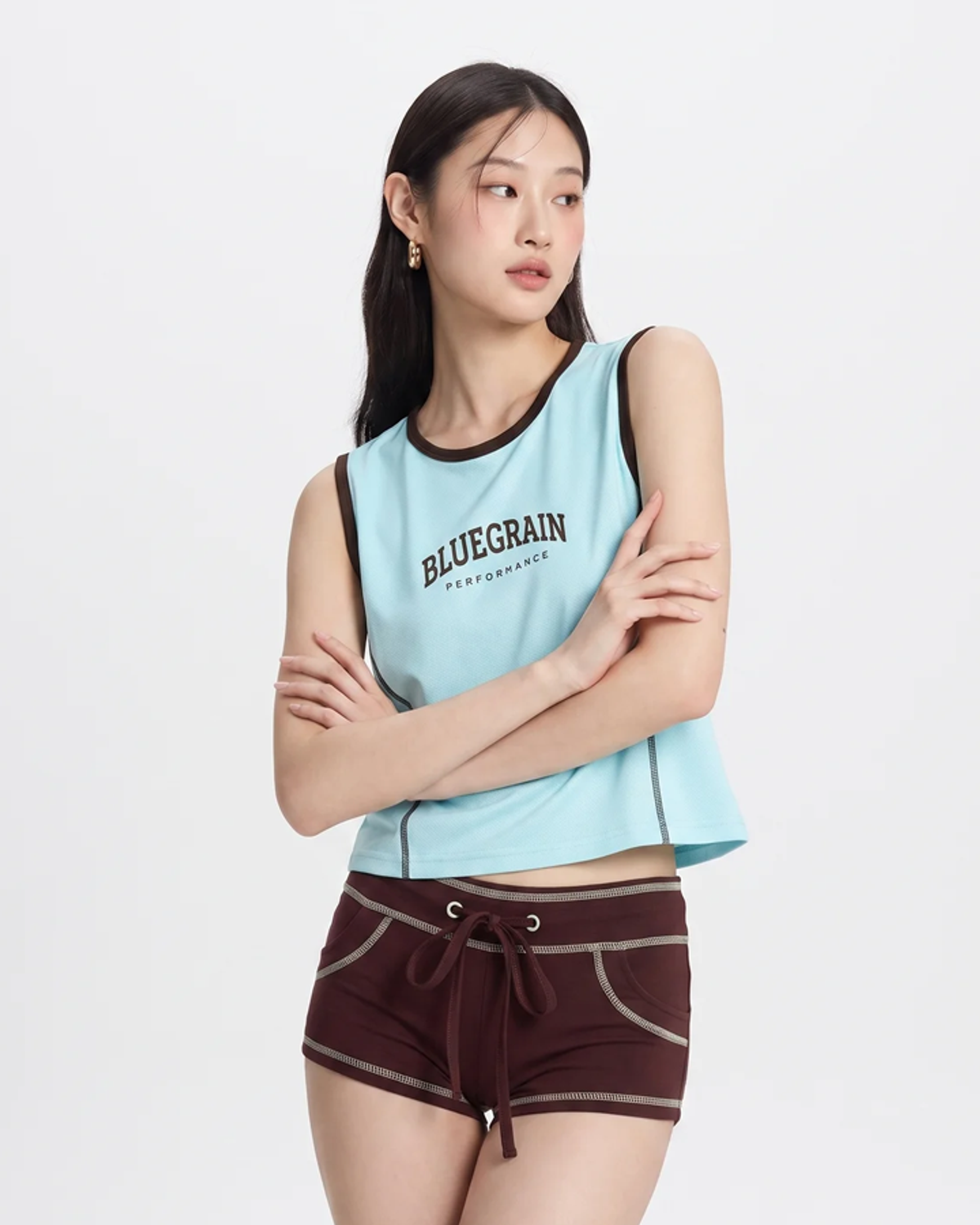블루그레인(BLUEGRAIN) 메쉬 져지 슬리브리스 민트