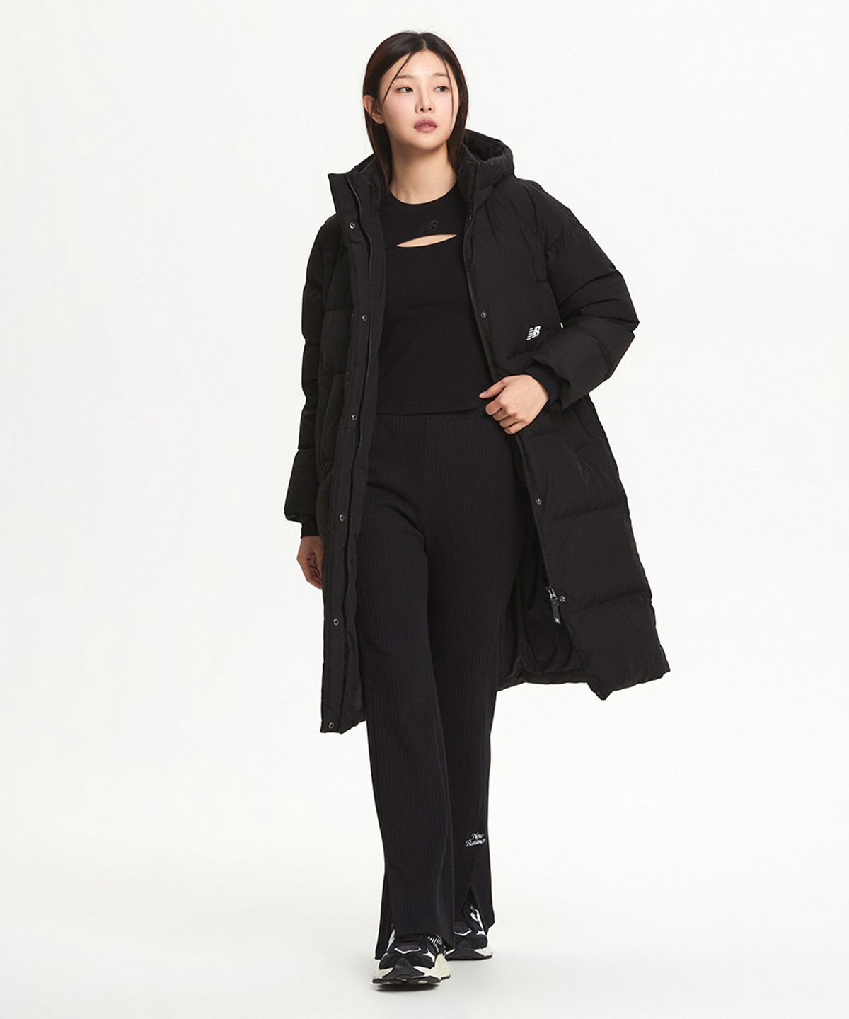 뉴발란스(NEW BALANCE) NBNPGCO402 / WOMEN 액티브 롱 다운 자켓 (BLACK)
