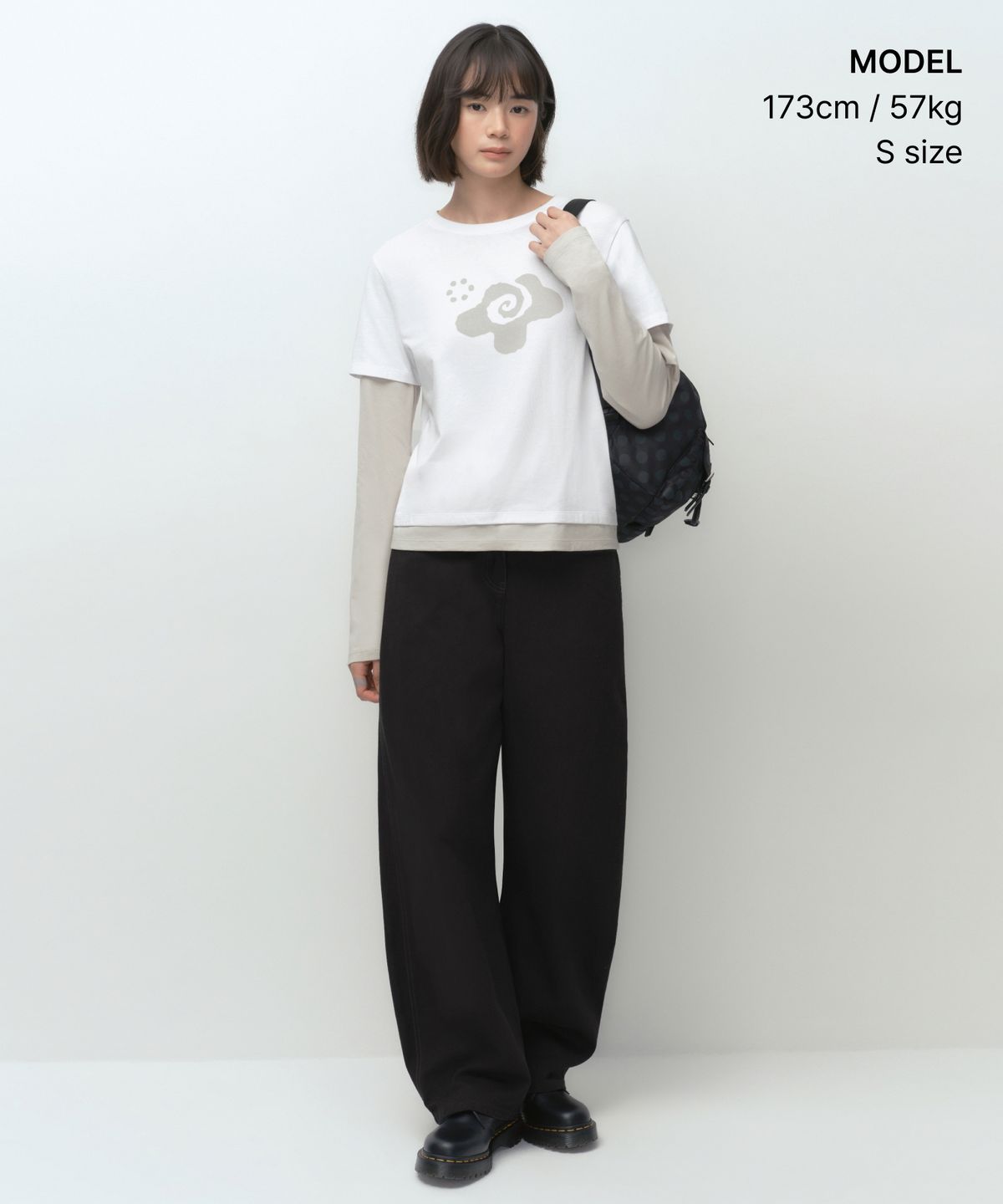 무신사 스탠다드 우먼(MUSINSA STANDARD WOMAN) [오헤시오 컬래버] 레이어드 긴소매 티셔츠 [화이트]
