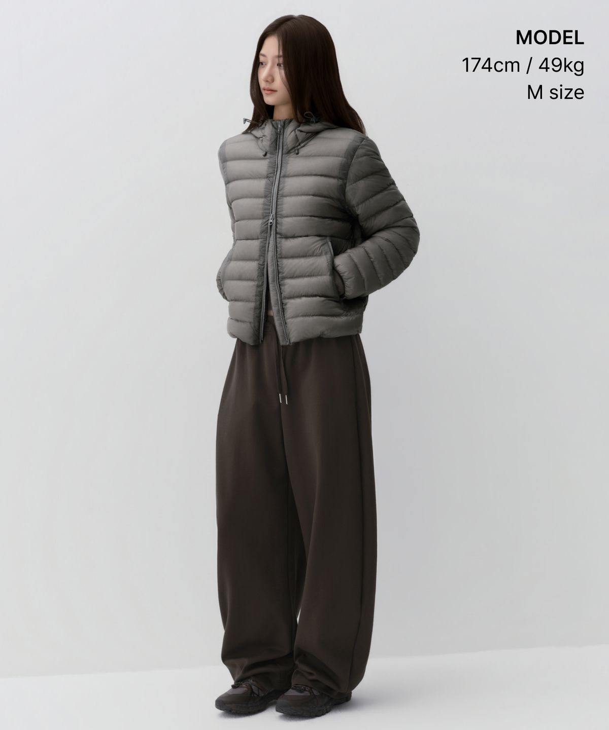 무신사 스탠다드 우먼(MUSINSA STANDARD WOMAN) 우먼즈 더블 니트 커브드 스웨트 팬츠 [다크 브라운]