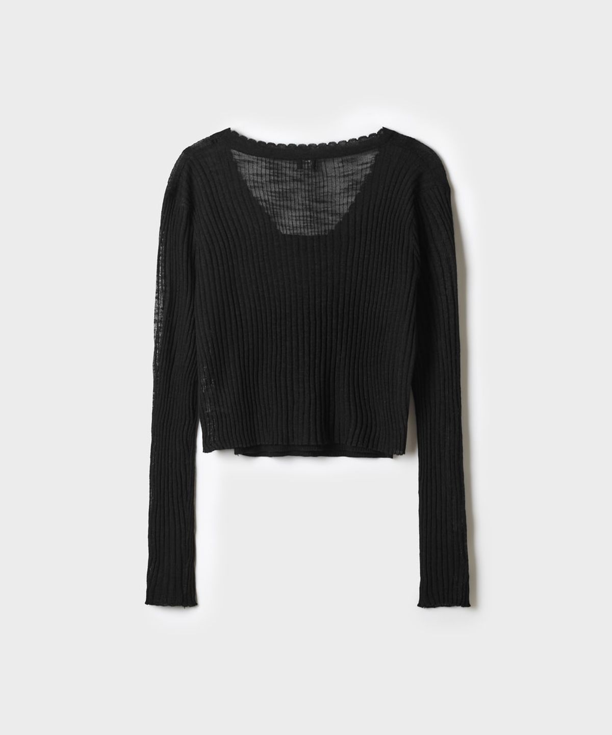 스파오(SPAO) 레이어드 스캘럽 카디건_SPCKG37G05