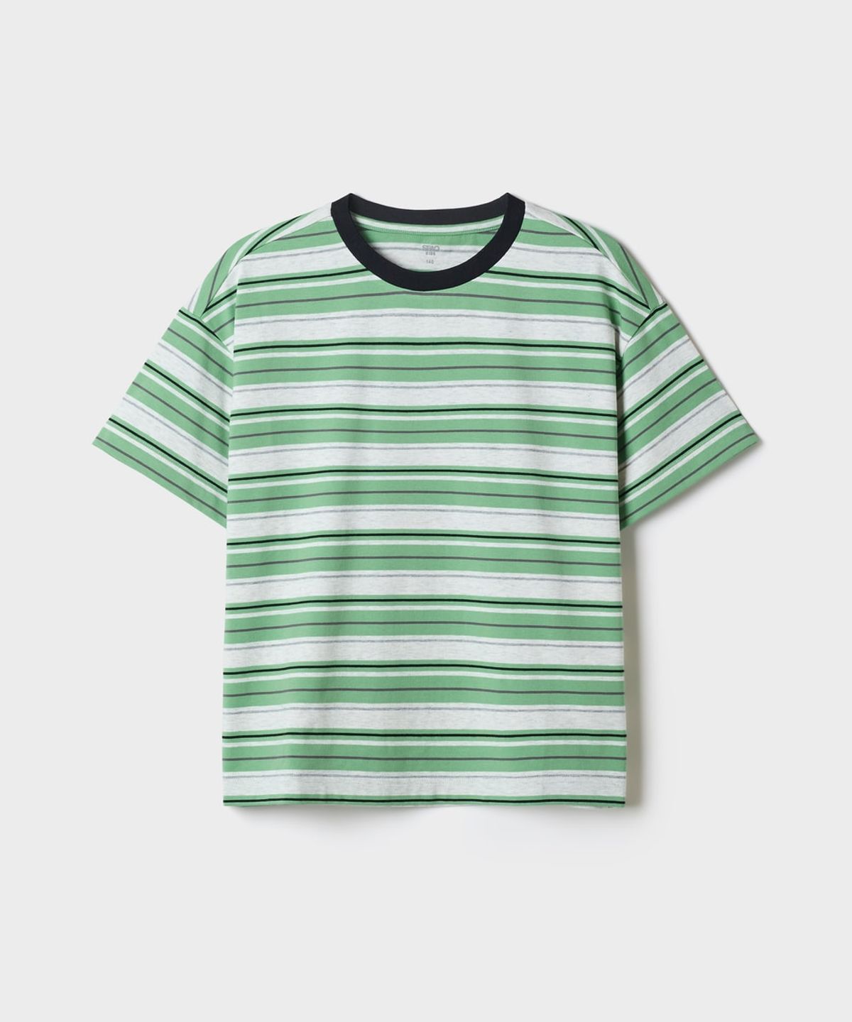 스파오 키즈(SPAO KIDS) [키즈] 오버핏 스트라이프 반팔티_SPRSG37KU2
