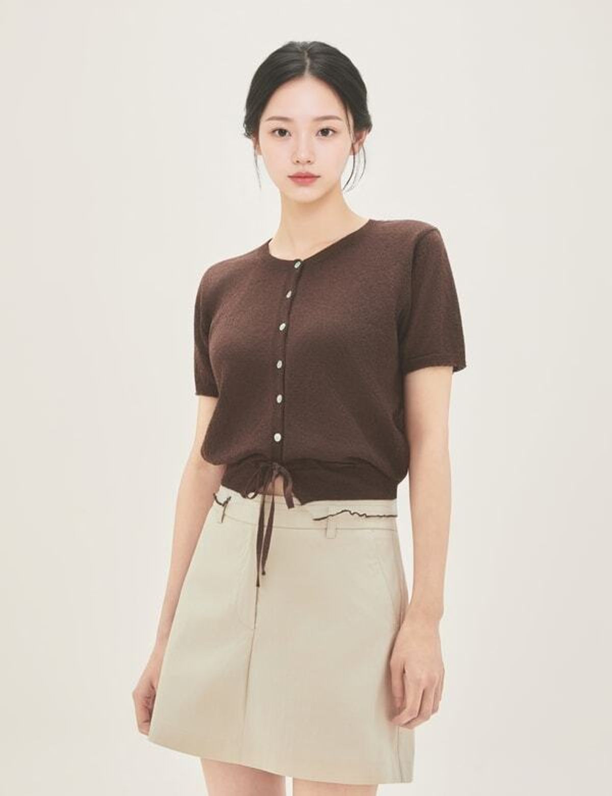 로엠(ROEM) RE 벨티드 미니 스커트형 팬츠 (RMTWG25RT2) RMTWG38R13