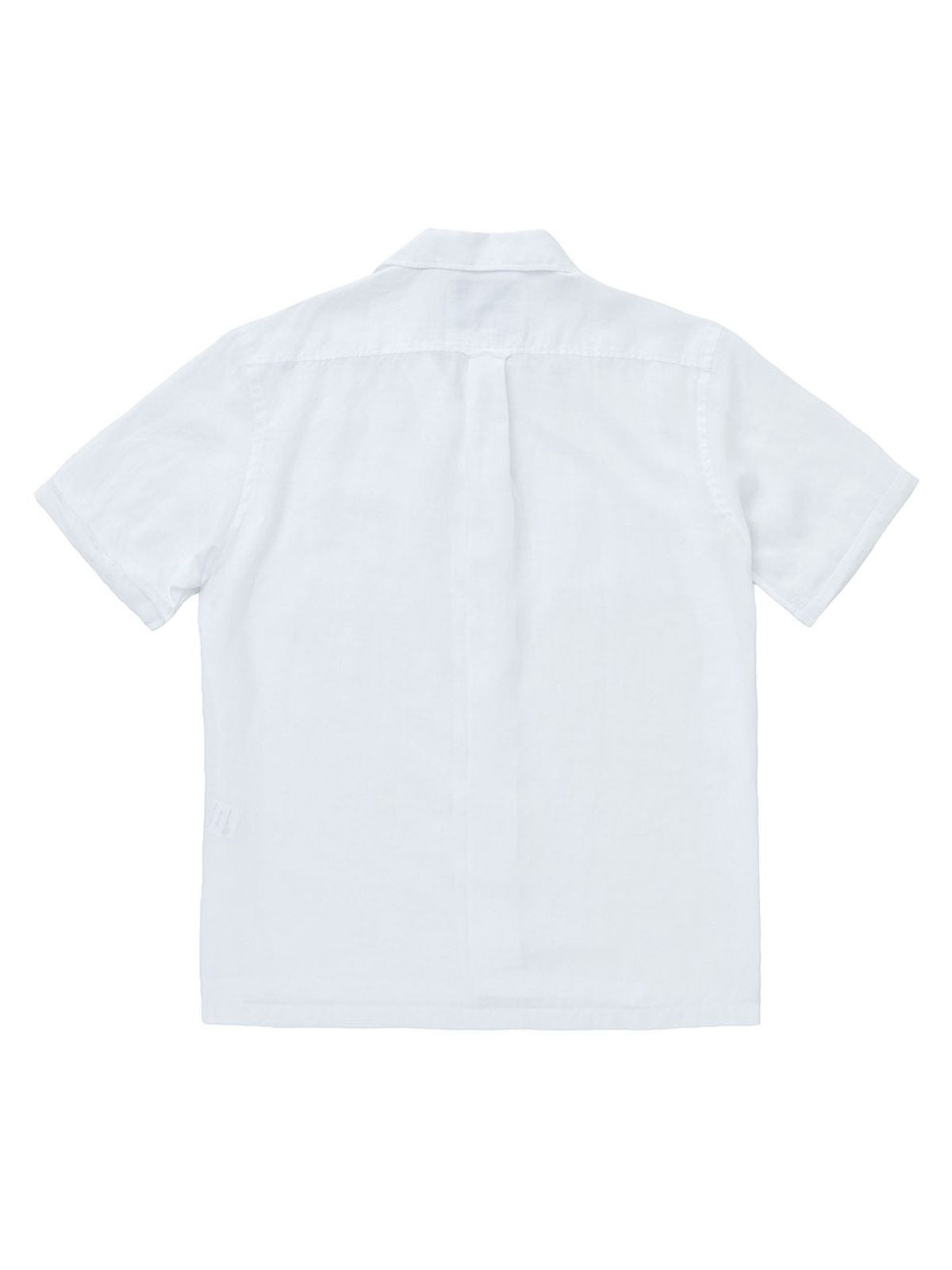 프로드셔츠(PRODESHIRT) [컴포트] 쿠반 오픈카라 린넨 반팔 셔츠 (화이트)