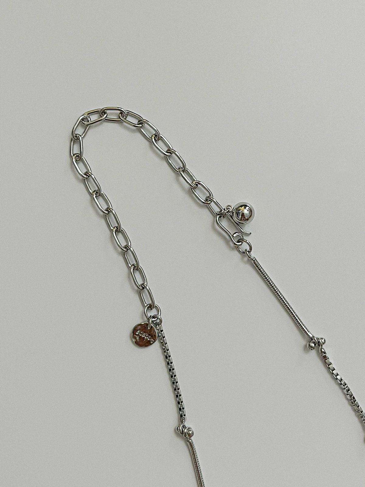 소수(SOSOO) Two Chain Weave Necklace