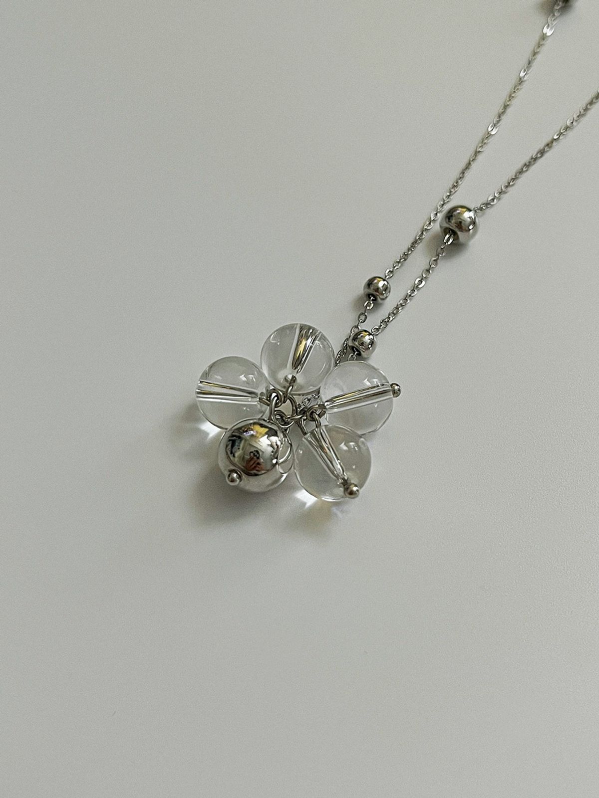 소수(SOSOO) Grape Bold Quartz Long Necklace