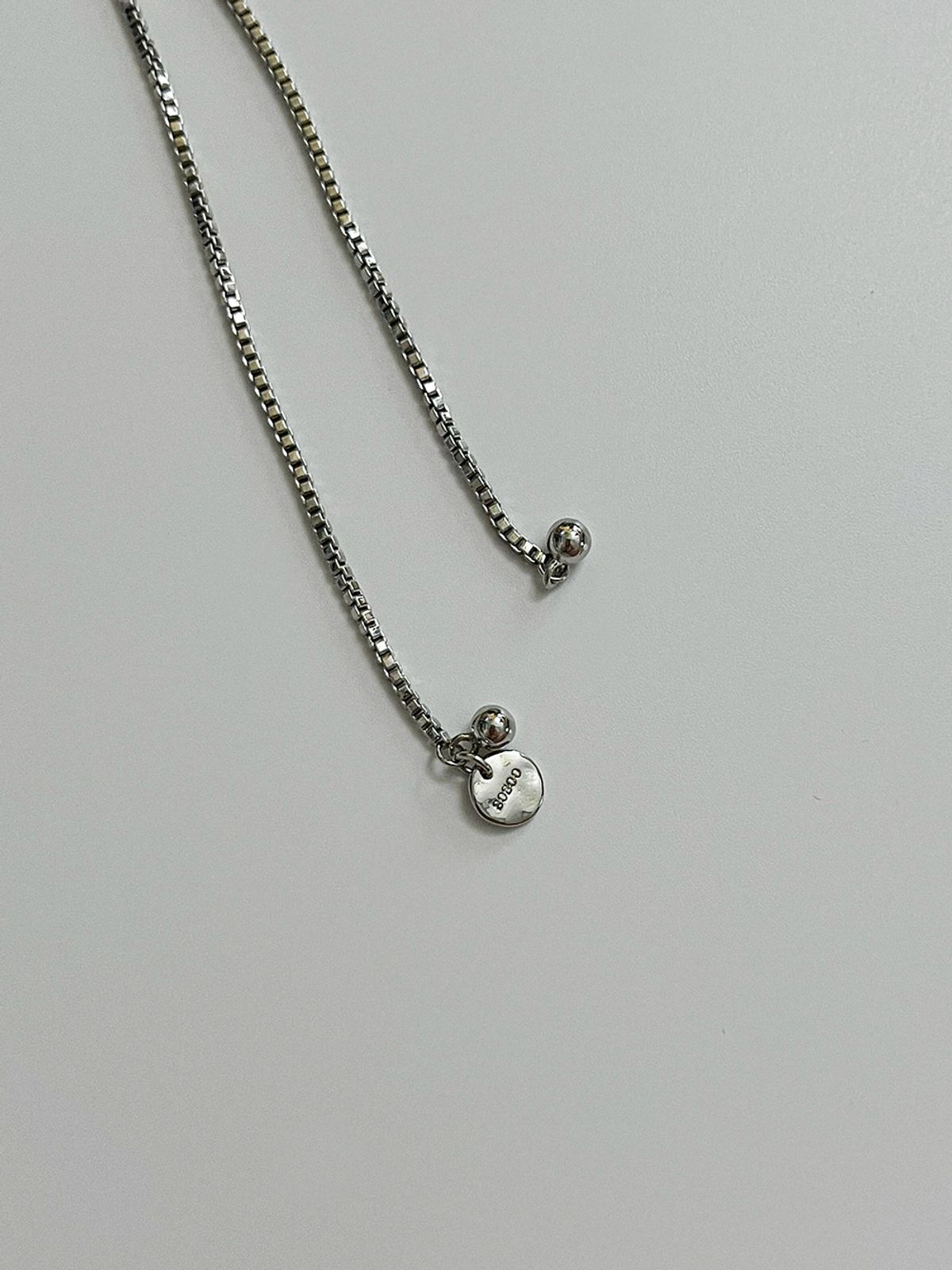 소수(SOSOO) Unbalace Zirconia Long Necklace