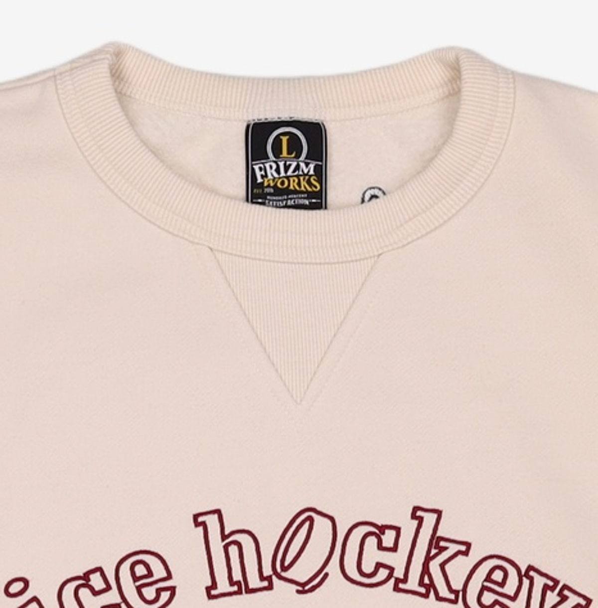 프리즘웍스(FRIZMWORKS) ICE HOCKEY SKETCH SWEATSHIRT _ IVORY L