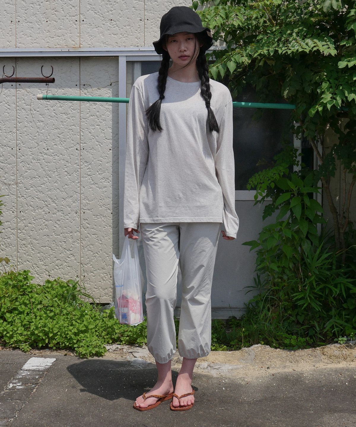 스텝어라운드(STEP AROUND) Summer Easy Banding Pants_LIGHT GREY