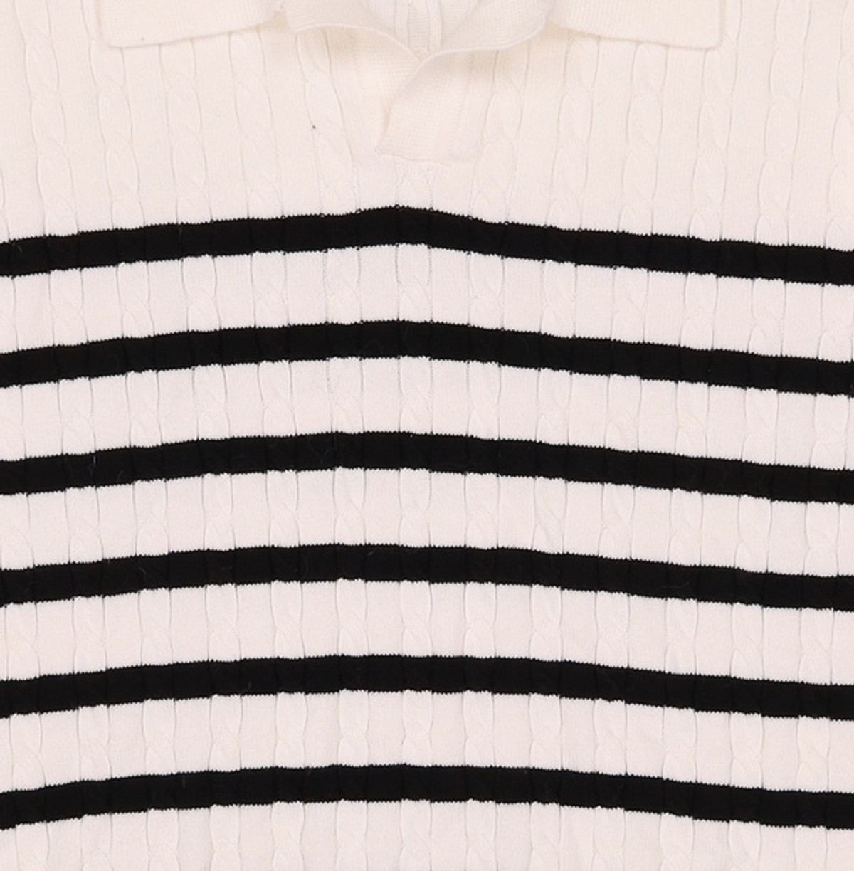 티엔지티(TNGT) Stripe Cable Knit Top (Ivory) TNSW5E203IV 100