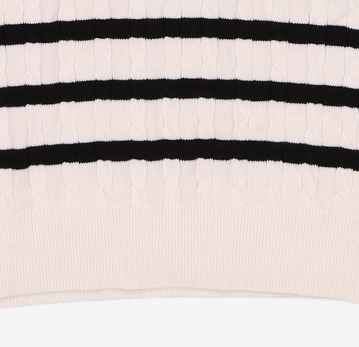 티엔지티(TNGT) Stripe Cable Knit Top (Ivory) TNSW5E203IV 100