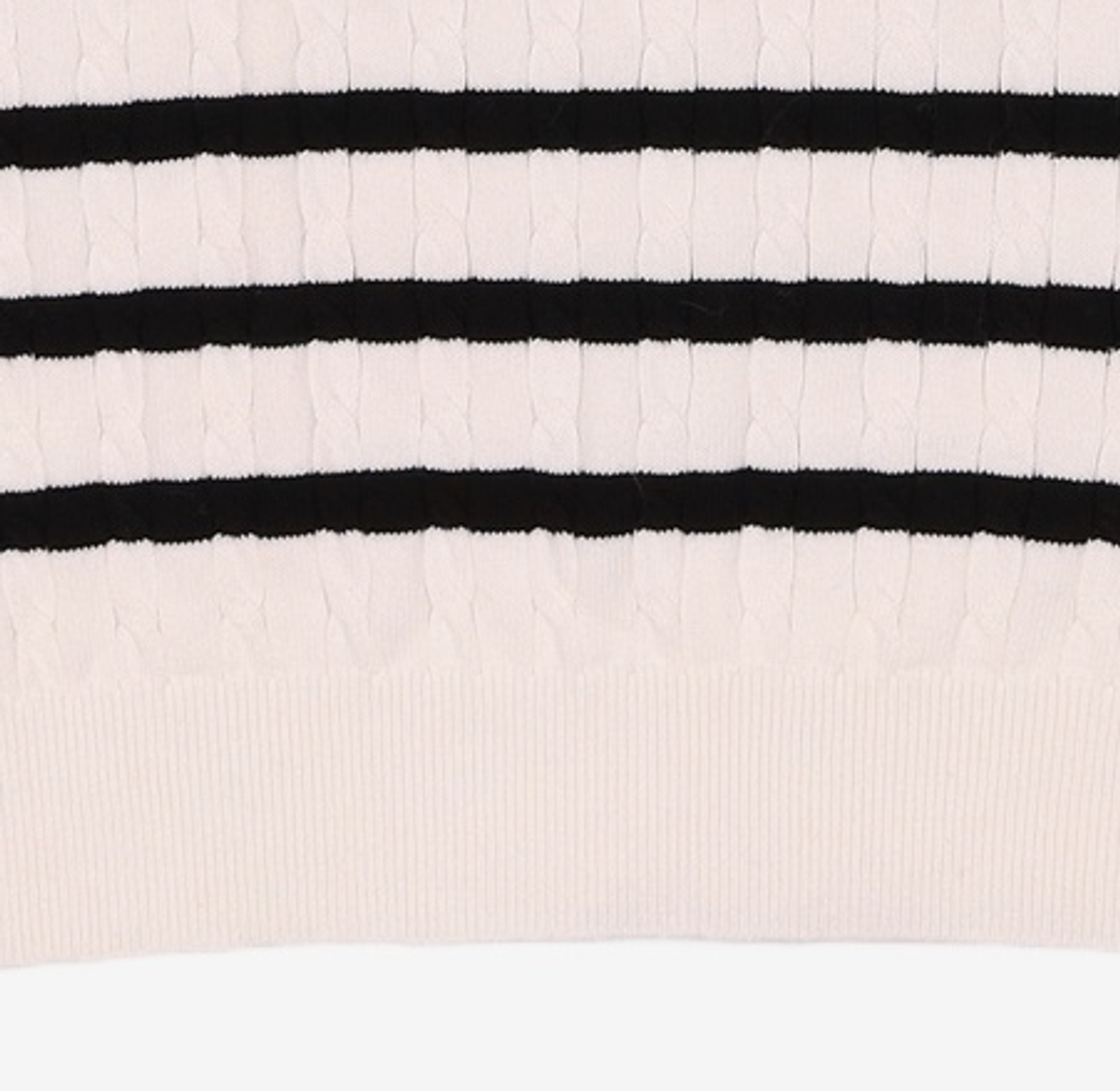 티엔지티(TNGT) Stripe Cable Knit Top (Ivory) TNSW5E203IV 100