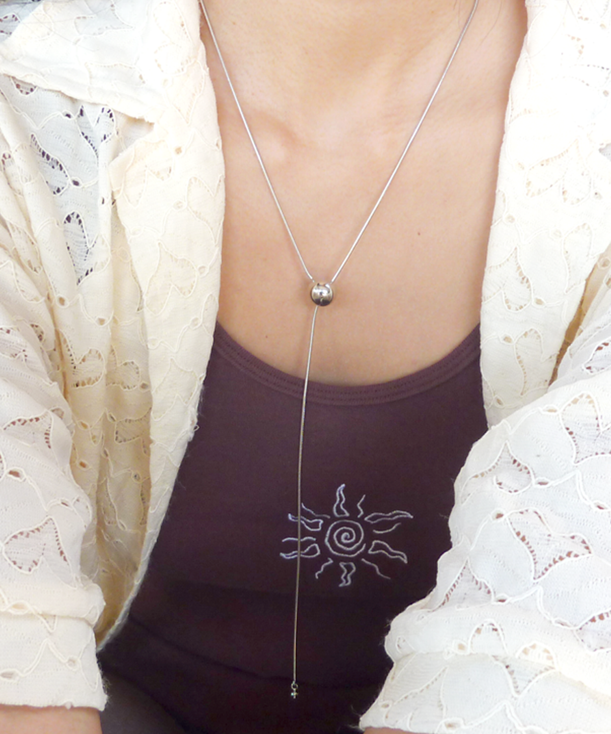 어빗모어(ABITMOR) slid ball necklace