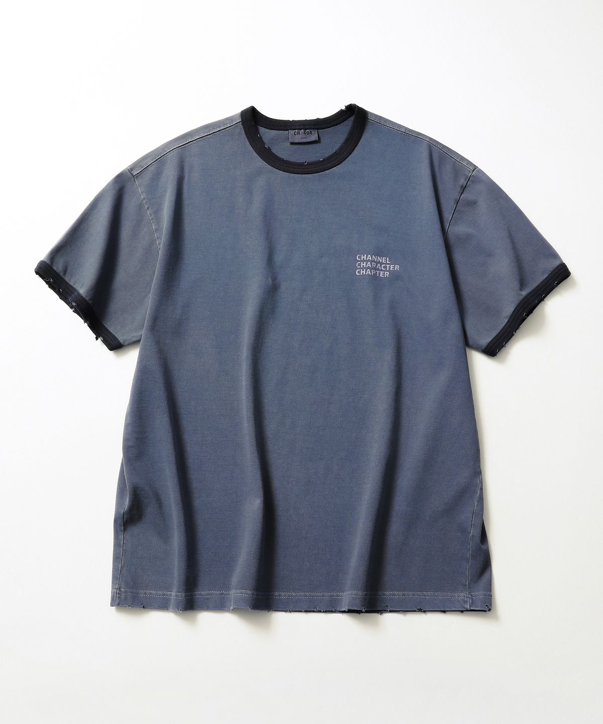 씨에이치사공사(CH.404) Signature LOGO PIGMENT RINGER TEE NAVY