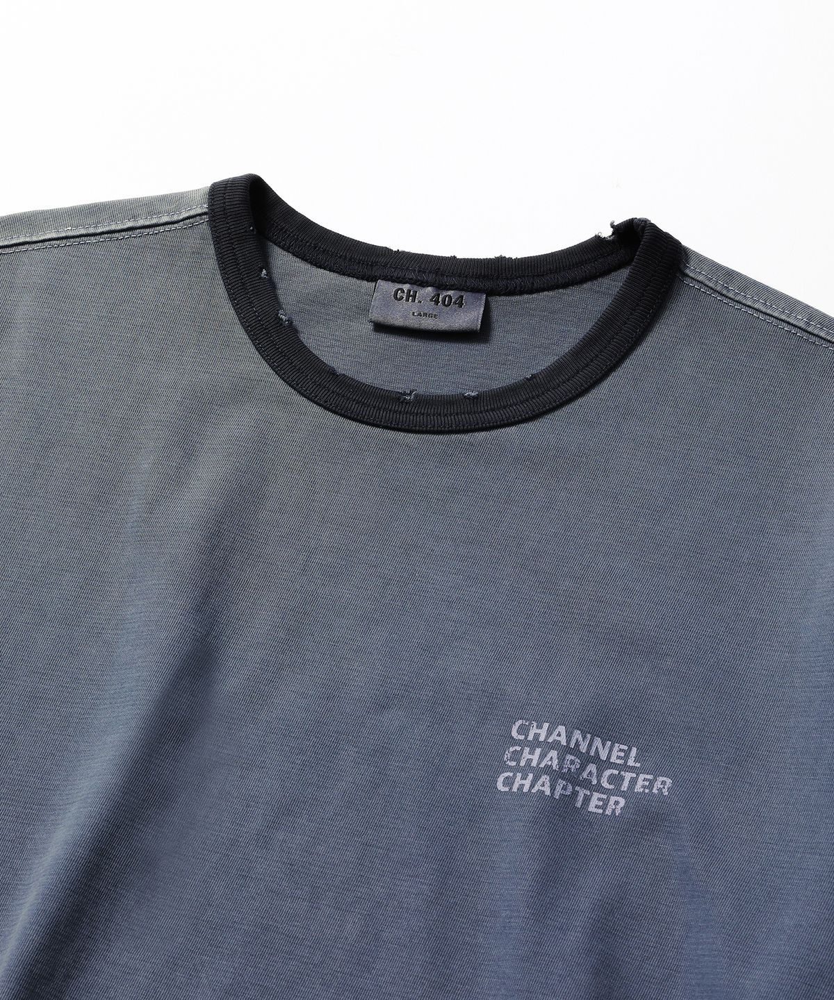 씨에이치사공사(CH.404) Signature LOGO PIGMENT RINGER TEE NAVY