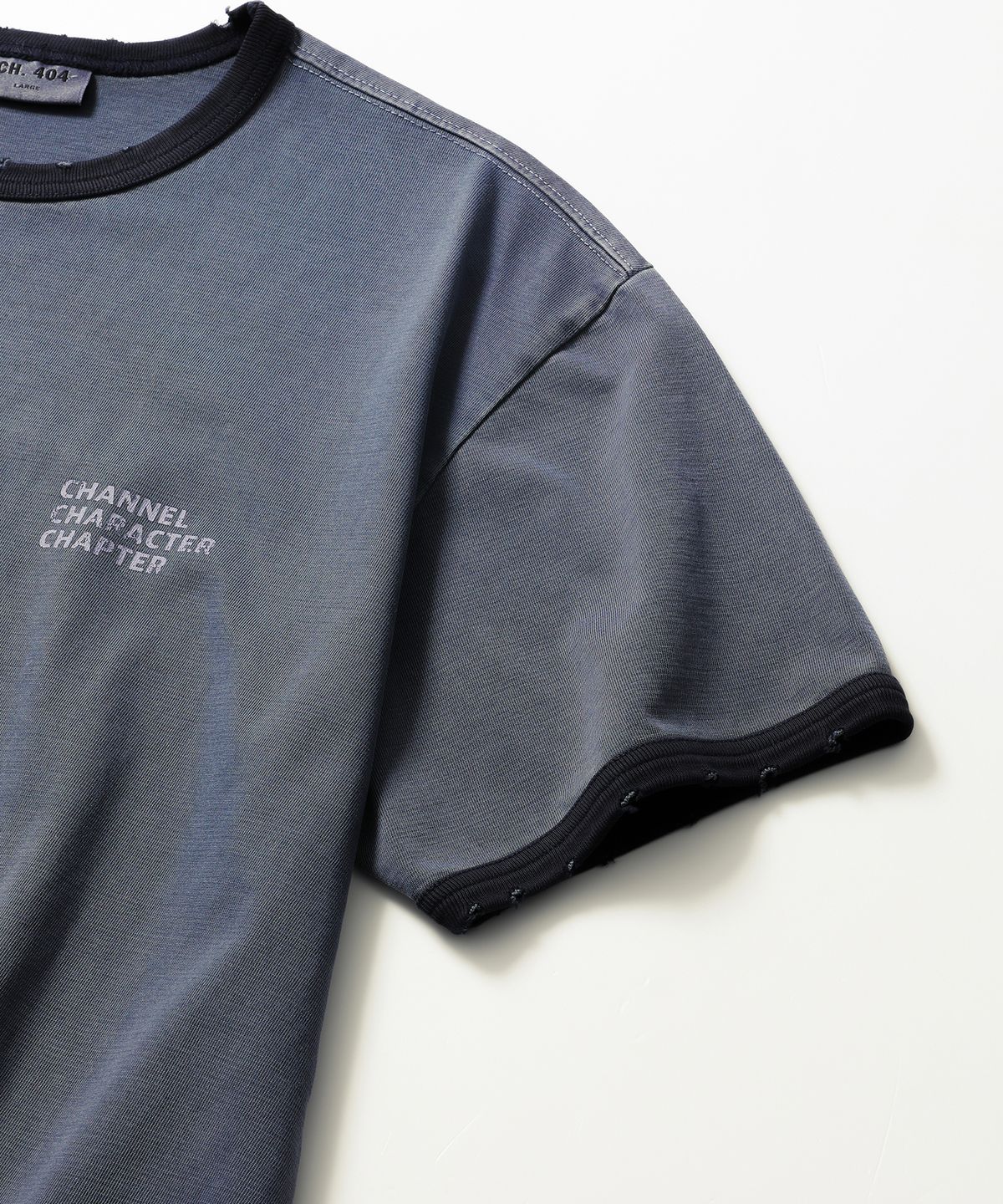 씨에이치사공사(CH.404) Signature LOGO PIGMENT RINGER TEE NAVY