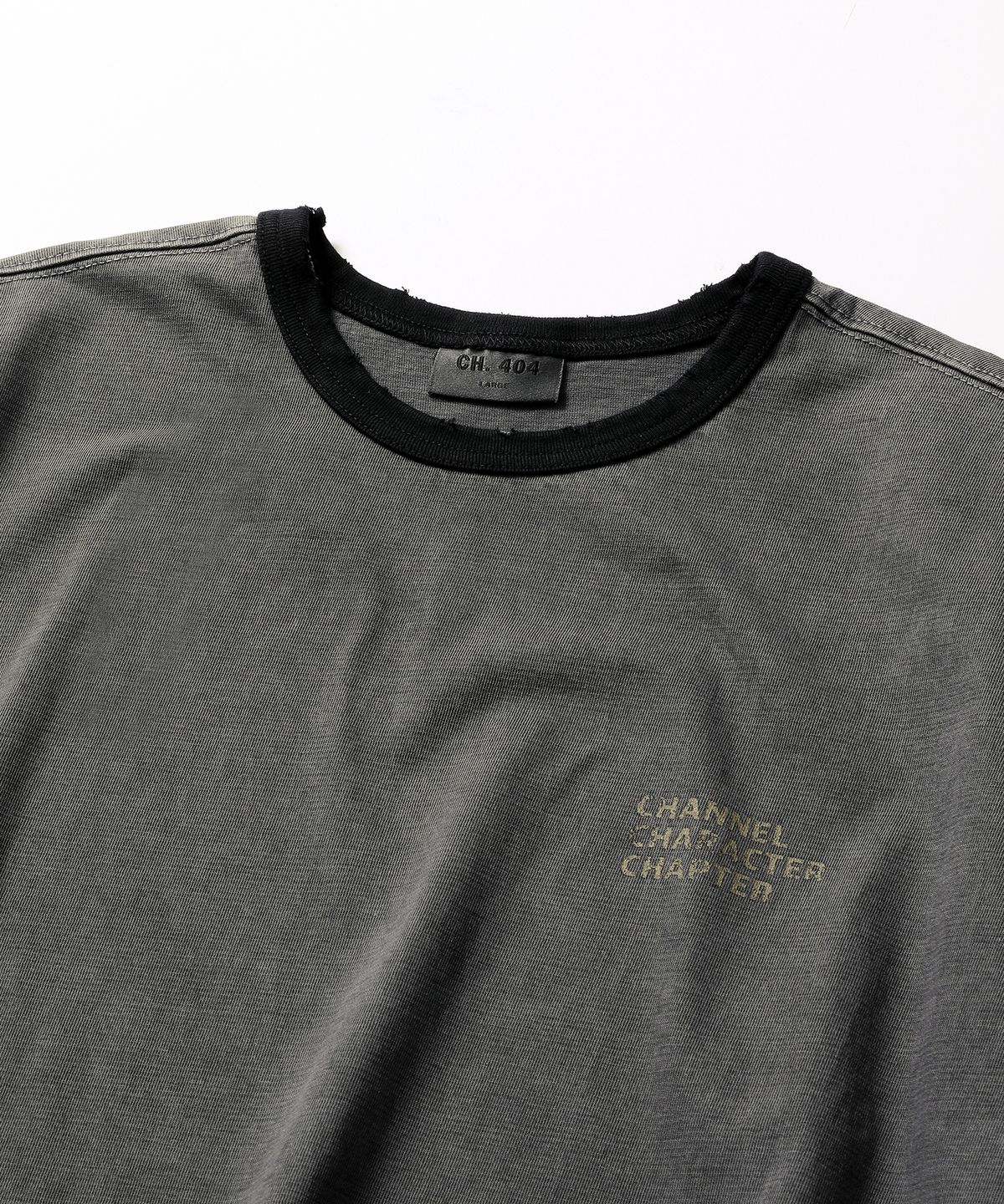씨에이치사공사(CH.404) Signature LOGO PIGMENT RINGER TEE BLACK