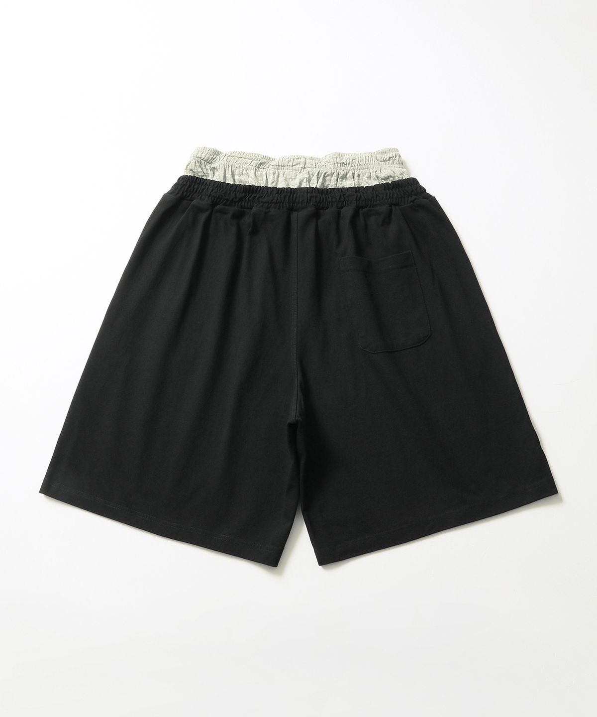 씨에이치사공사(CH.404) BOXER LAYERED BERMUDA PANTS BLACK