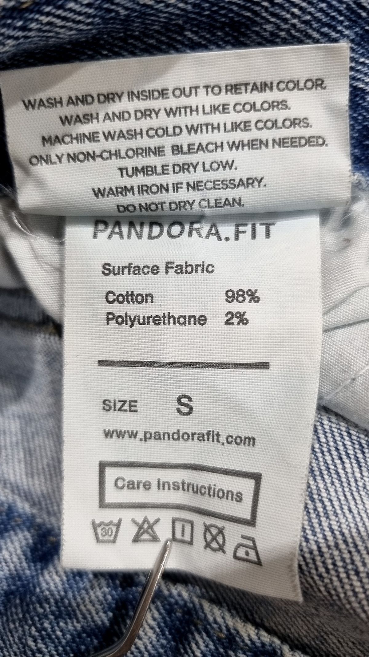 판도라핏(PANDORAFIT) 청/데님 팬츠 S