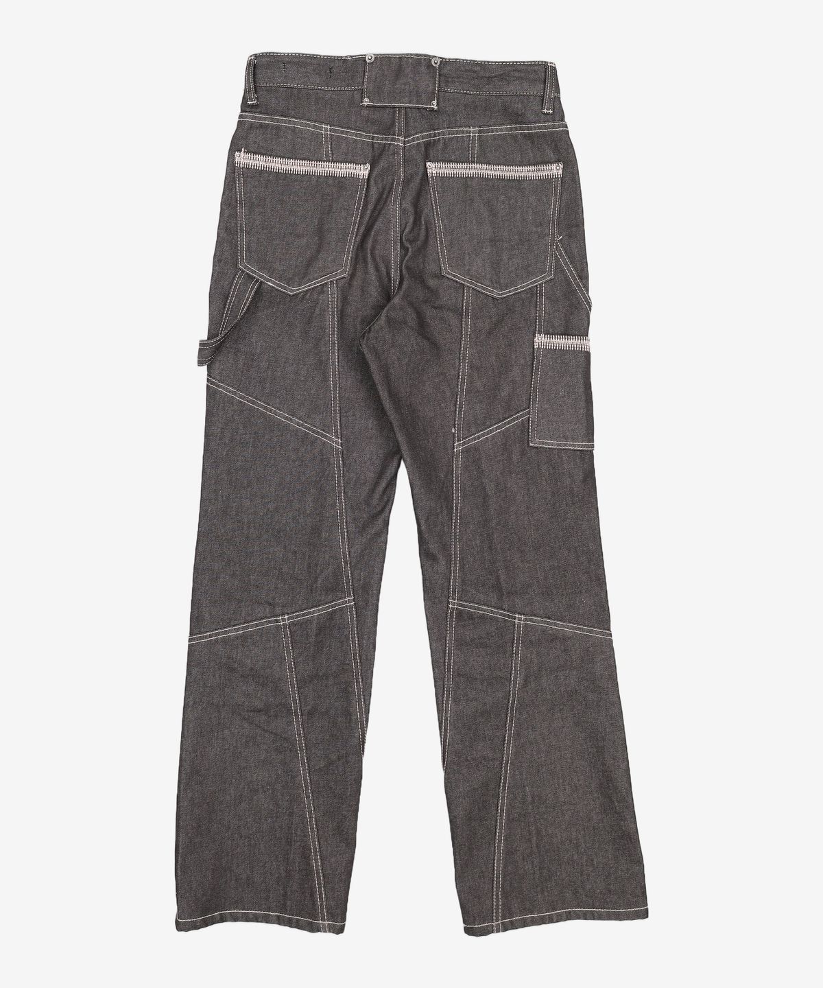 메종미네드(MAISON MINED) OBLIQUE SEMI WIDE DENIM PANTS BLACK 46