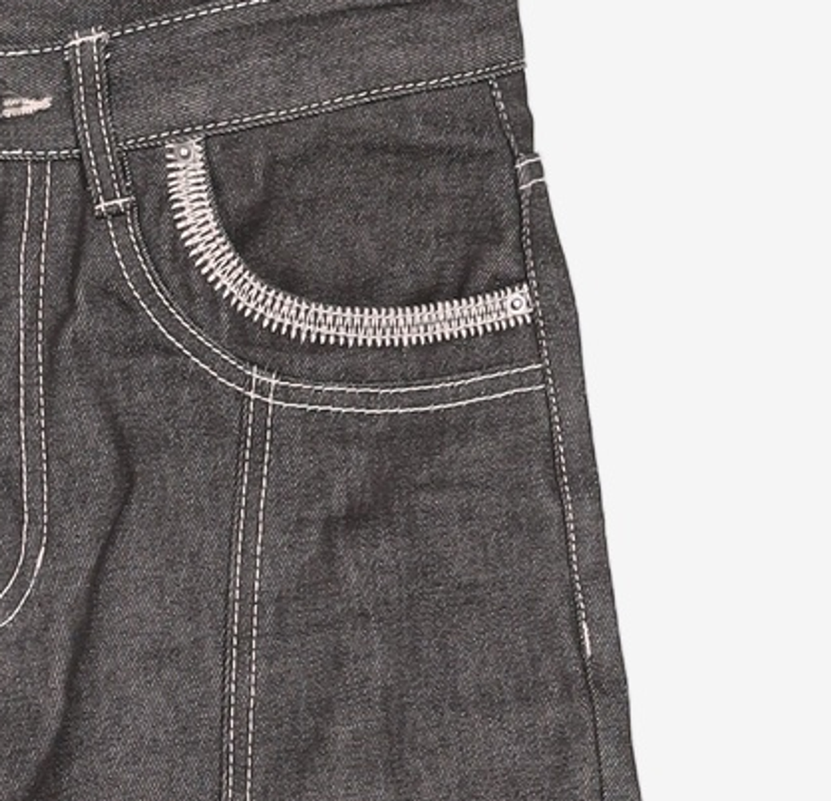 메종미네드(MAISON MINED) OBLIQUE SEMI WIDE DENIM PANTS BLACK 46