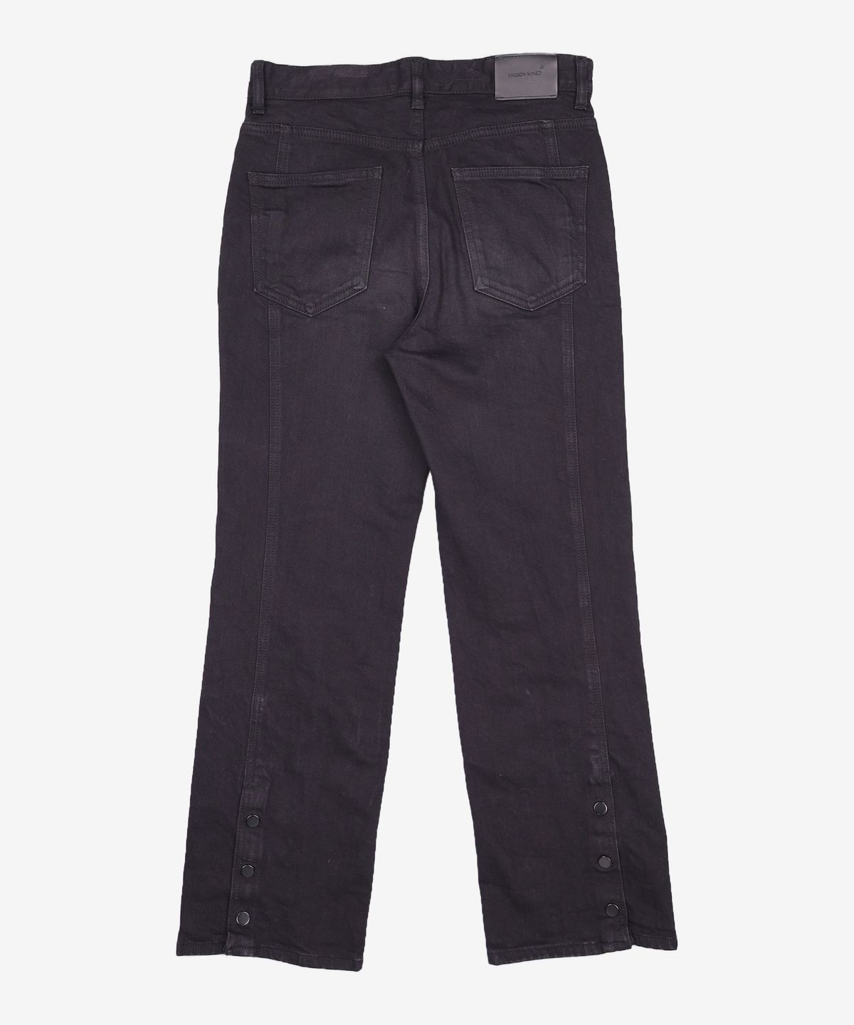 메종미네드(MAISON MINED) SNAP BACK SLIT WIDE JEAN BLACK 46