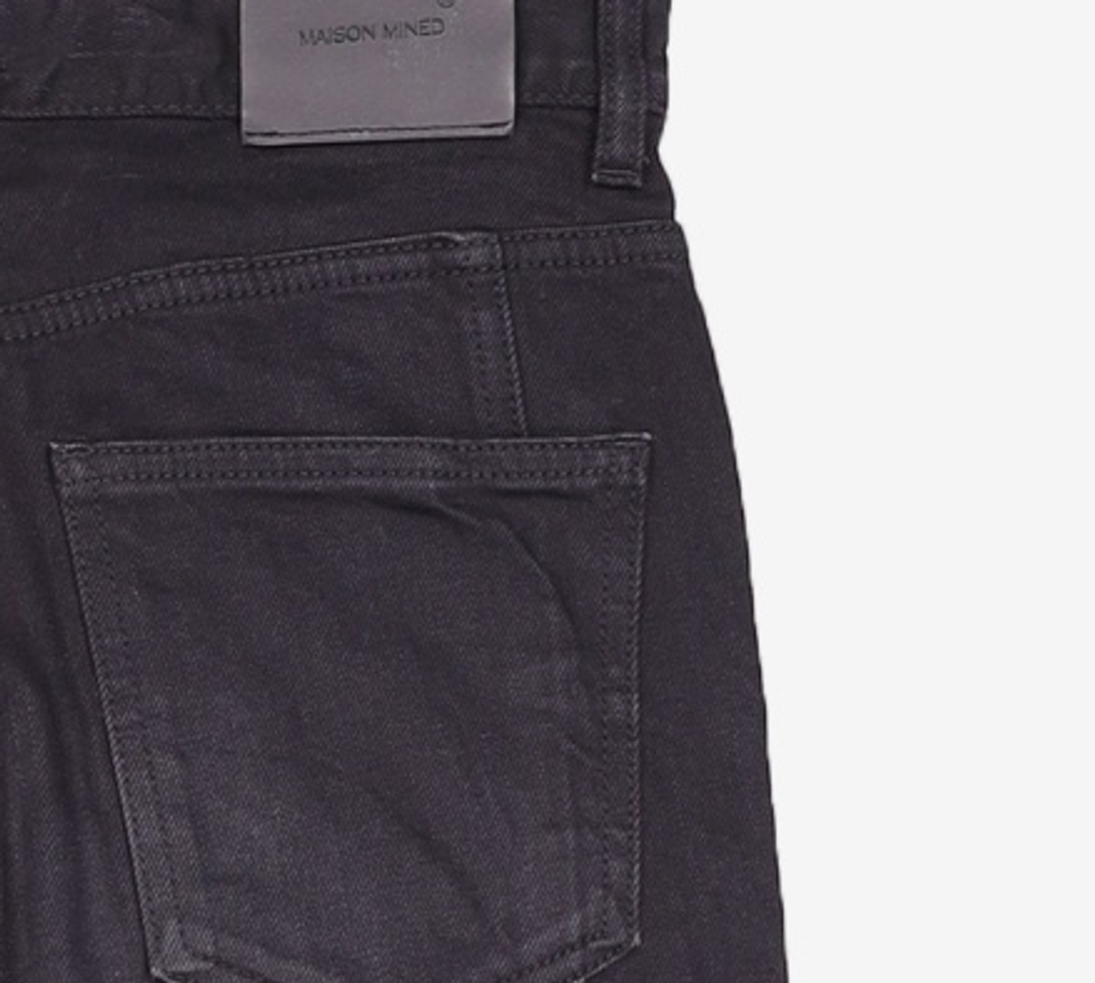 메종미네드(MAISON MINED) SNAP BACK SLIT WIDE JEAN BLACK 46