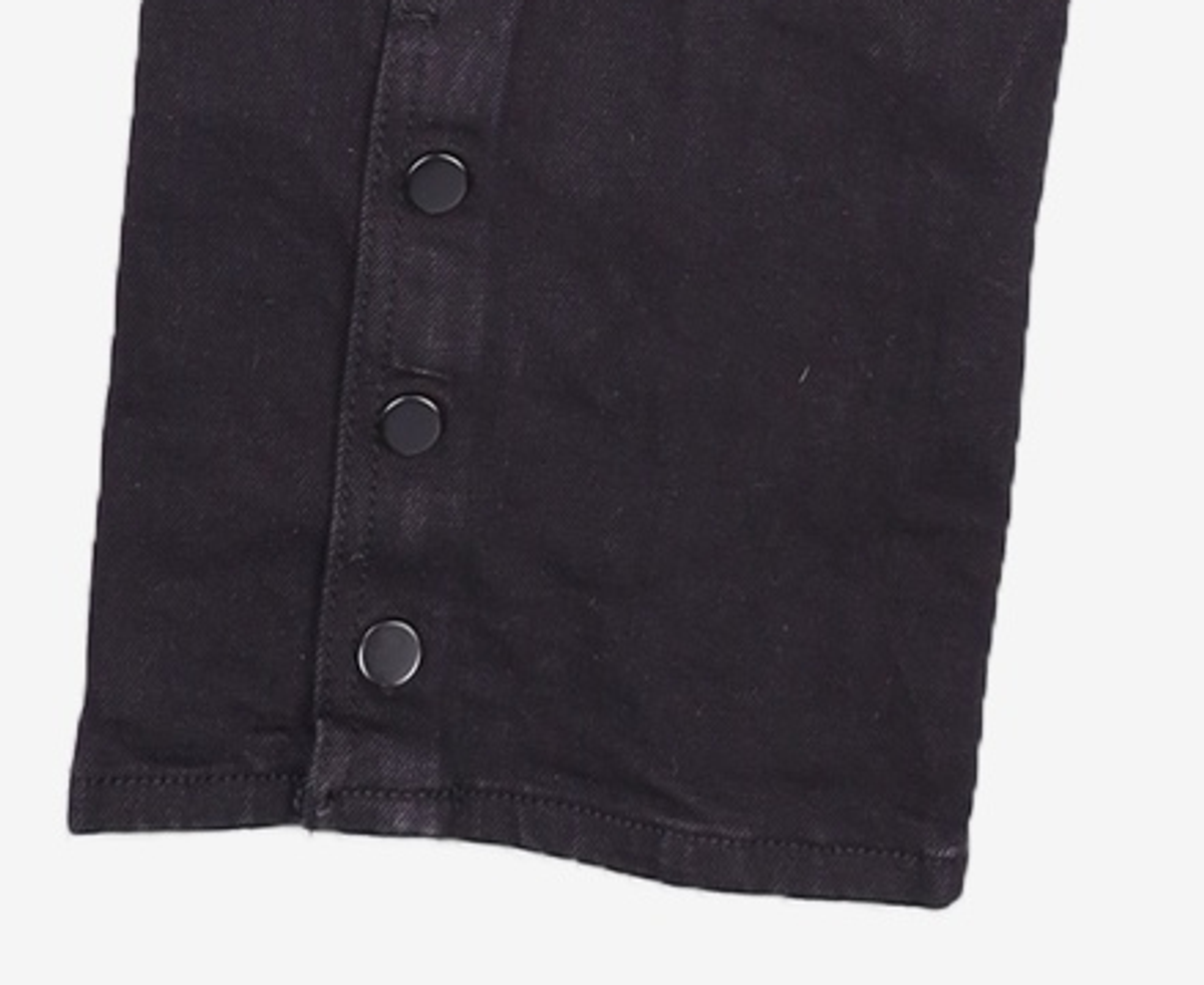 메종미네드(MAISON MINED) SNAP BACK SLIT WIDE JEAN BLACK 46