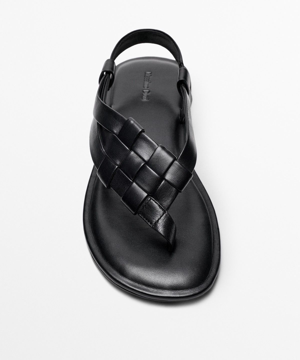 마시모두띠(MASSIMO DUTTI) 플랫 브레이디드 가죽 샌들