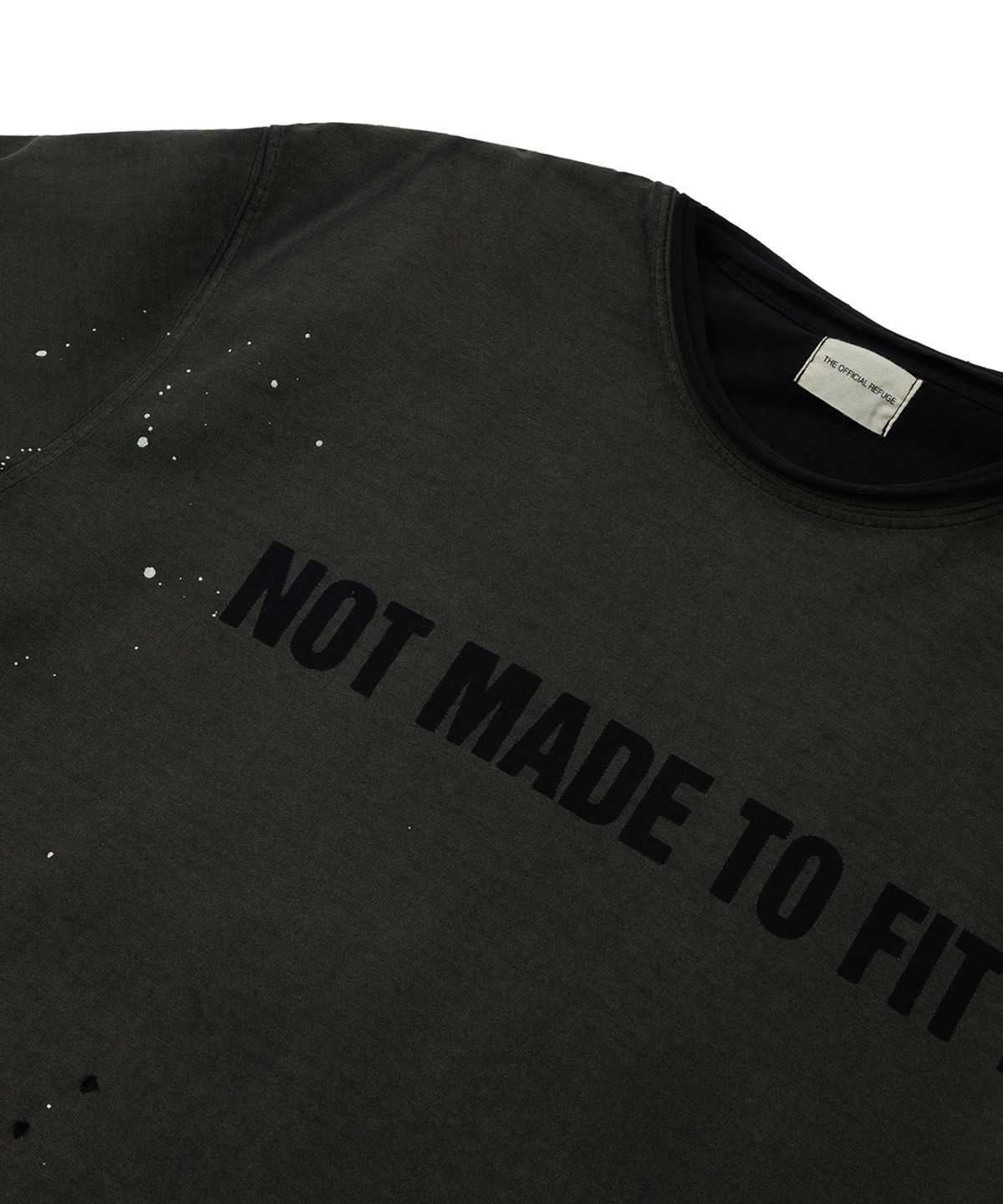 더 오피셜 레퓨지(THE OFFICIAL REFUGE) LASER ETCHED T-SHIRT CHARCOAL