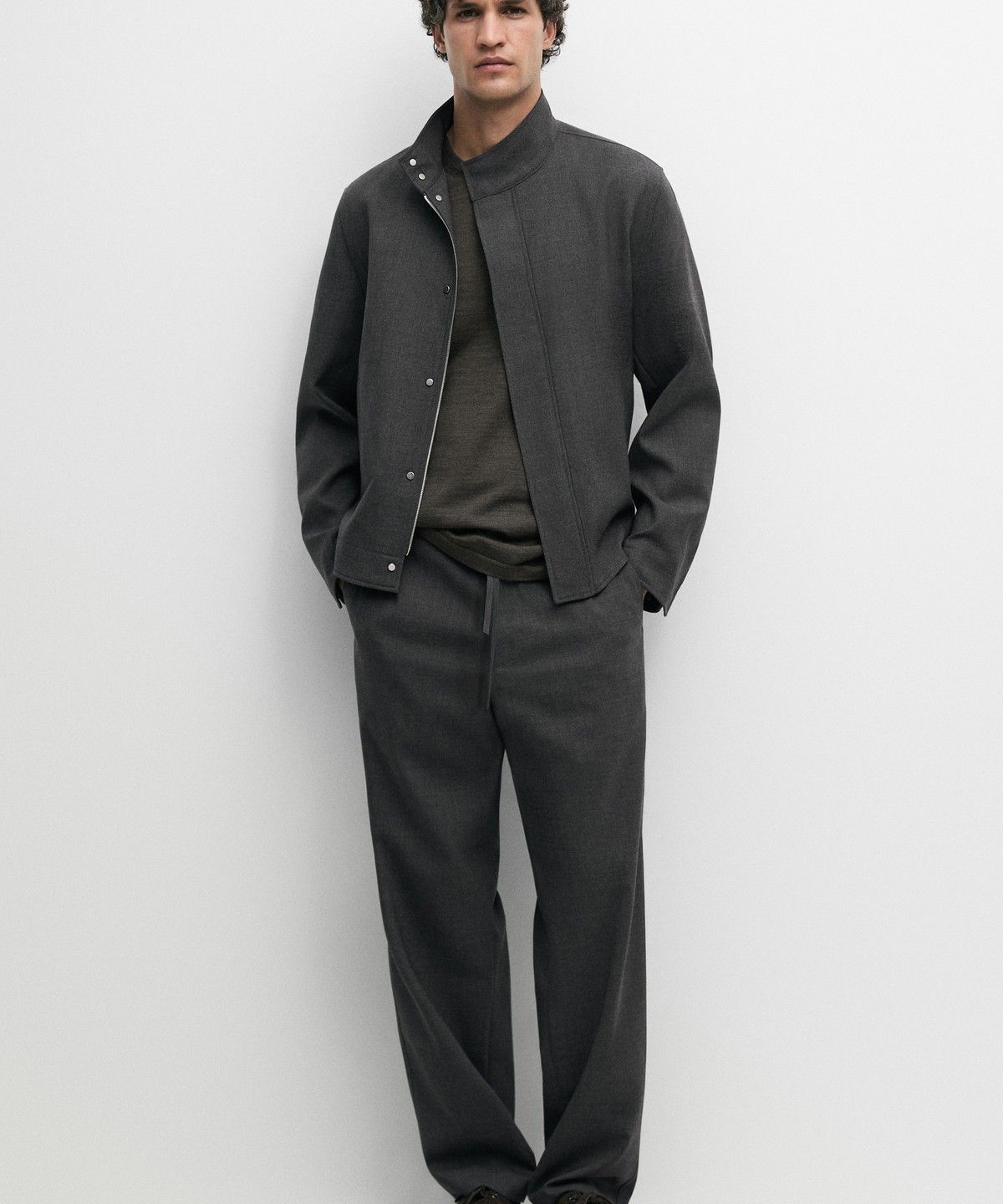 마시모두띠(MASSIMO DUTTI) 100% 울 오버셔츠