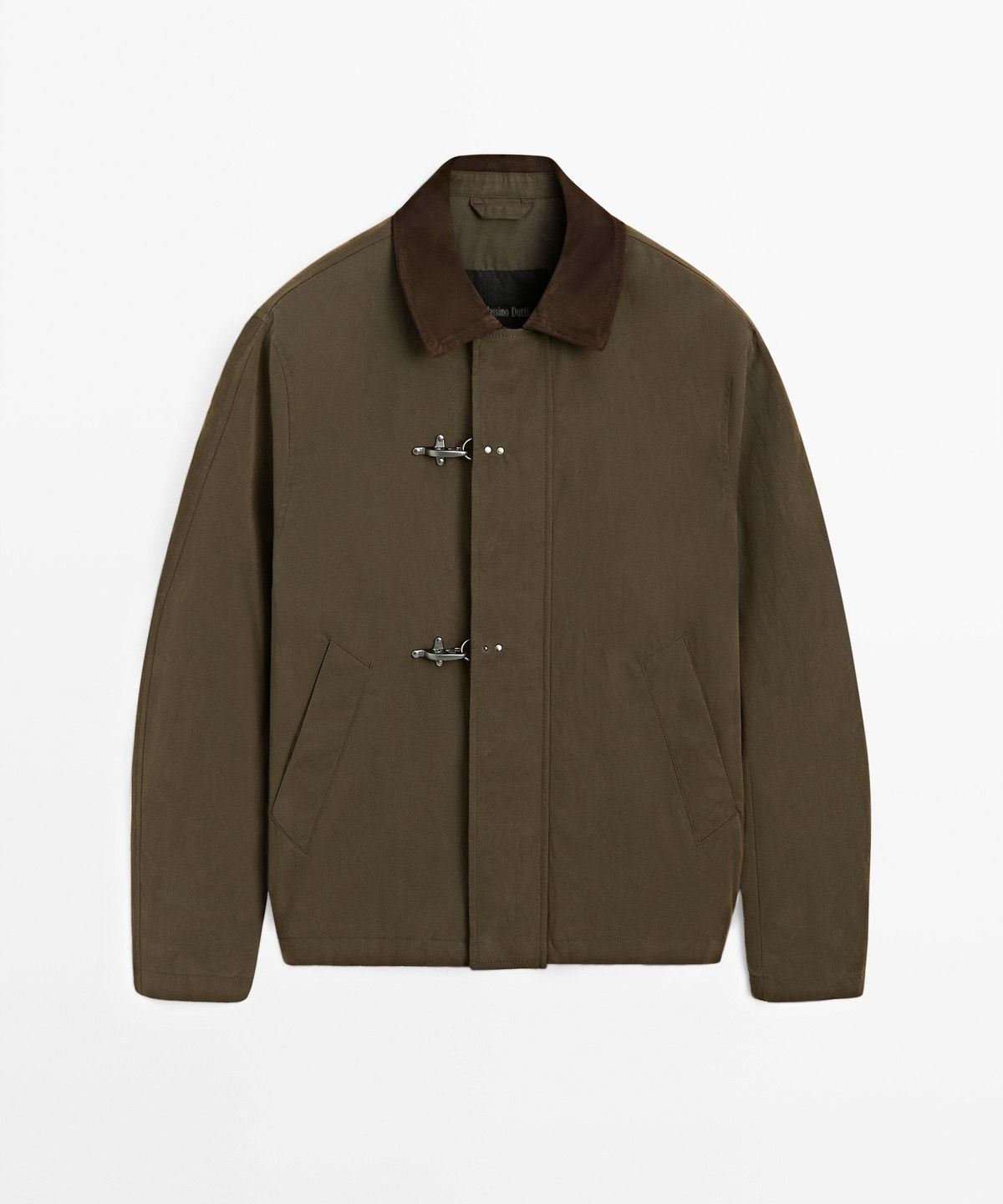마시모두띠(MASSIMO DUTTI) 가죽 칼라 디테일 자켓